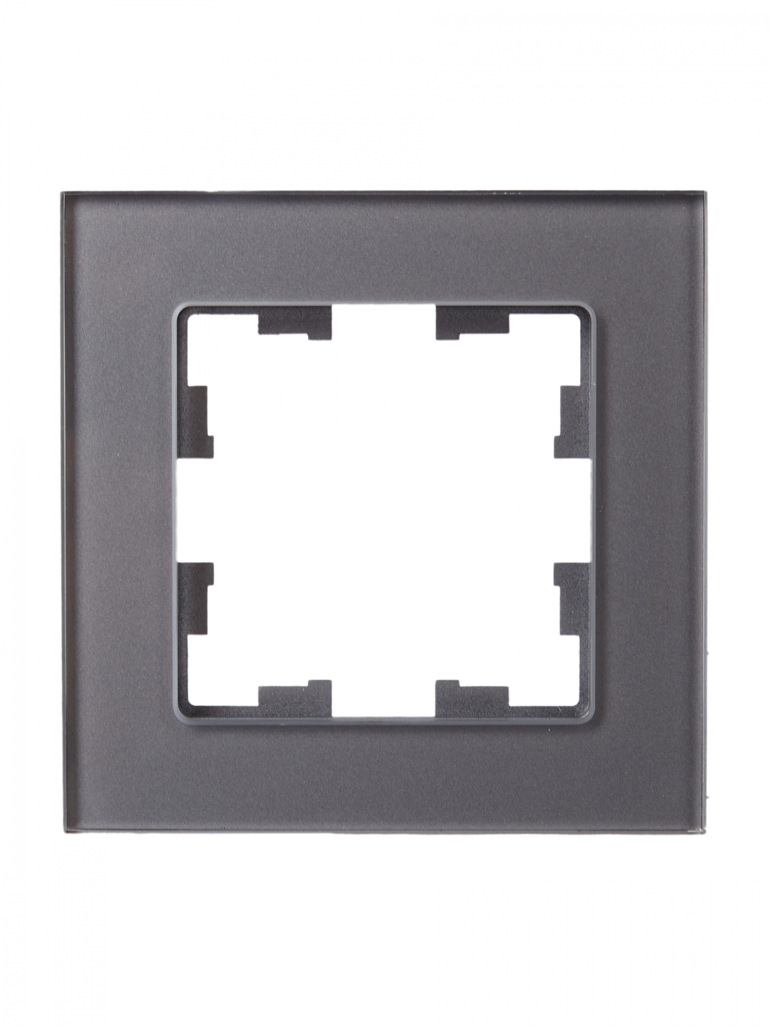 BRITE Рамка 1 пост РУ-1-2-БрСе стекло серый IEK BR-M12-G-K03