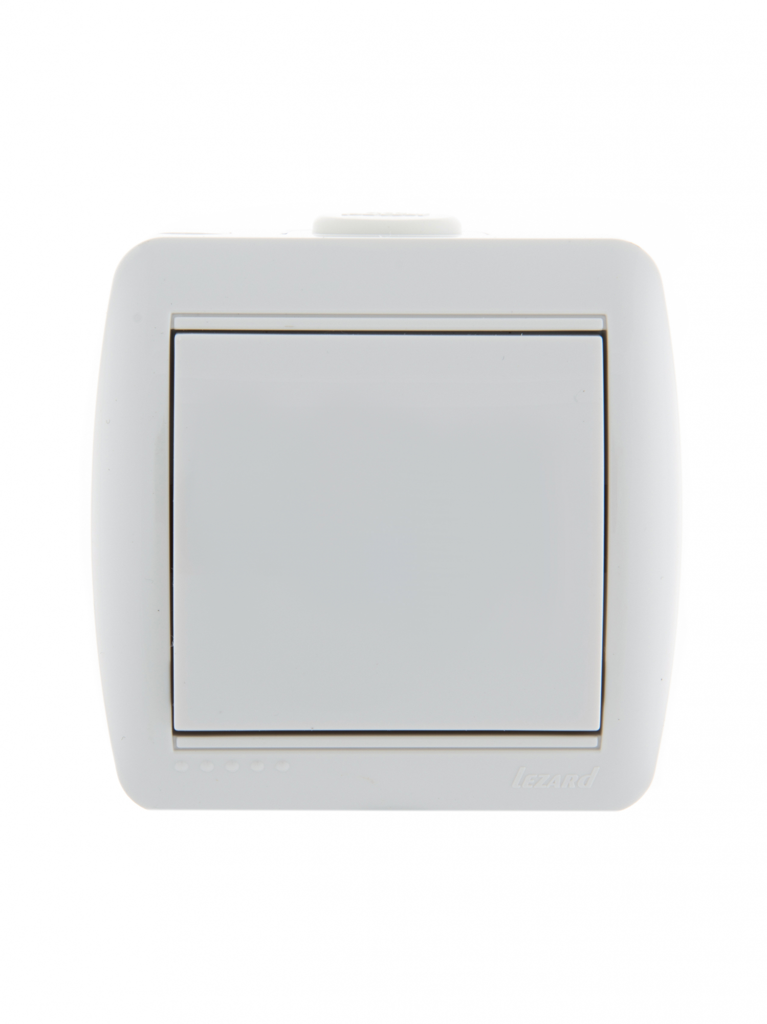 Выключатель одноклавишный, белый Lezard 710-0200-100