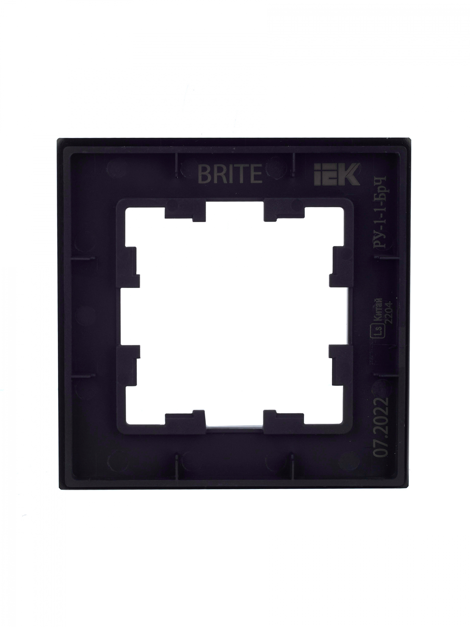BRITE Рамка 1 пост РУ-1-1-БрЧ металл черный IEK BR-M12-M-K02