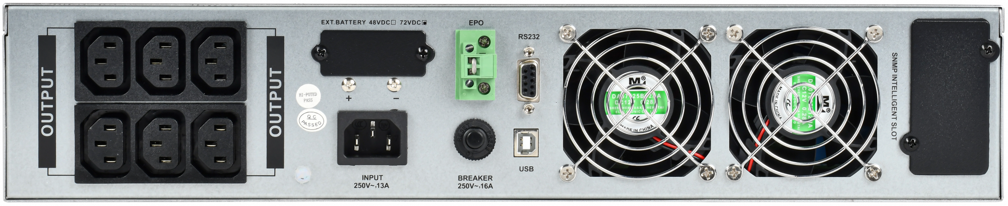 Источник бесперебойного питания Online Rackmount 2000 ВА/2000 Вт, однофазный с LCD дисплеем 72VDC без АКБ 2U с рег. з/у ITK EOR-0002KVA-1-L