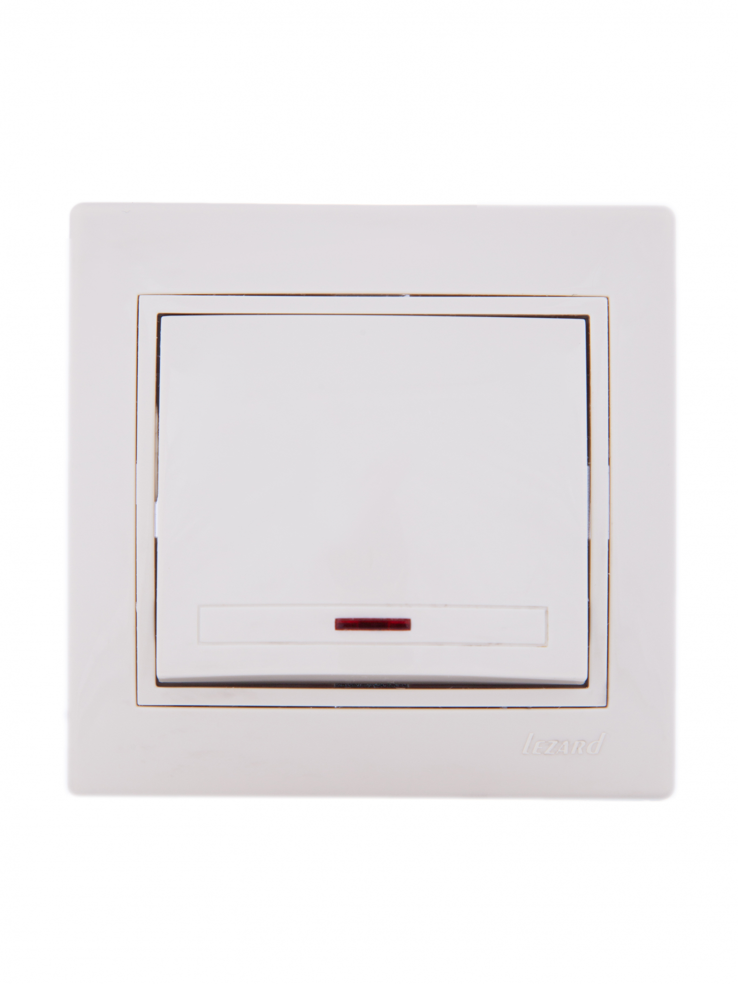 Выключатель одноклавишный, с подсветкой, бежевый, с бежевой вставкой Lezard 701-0303-111