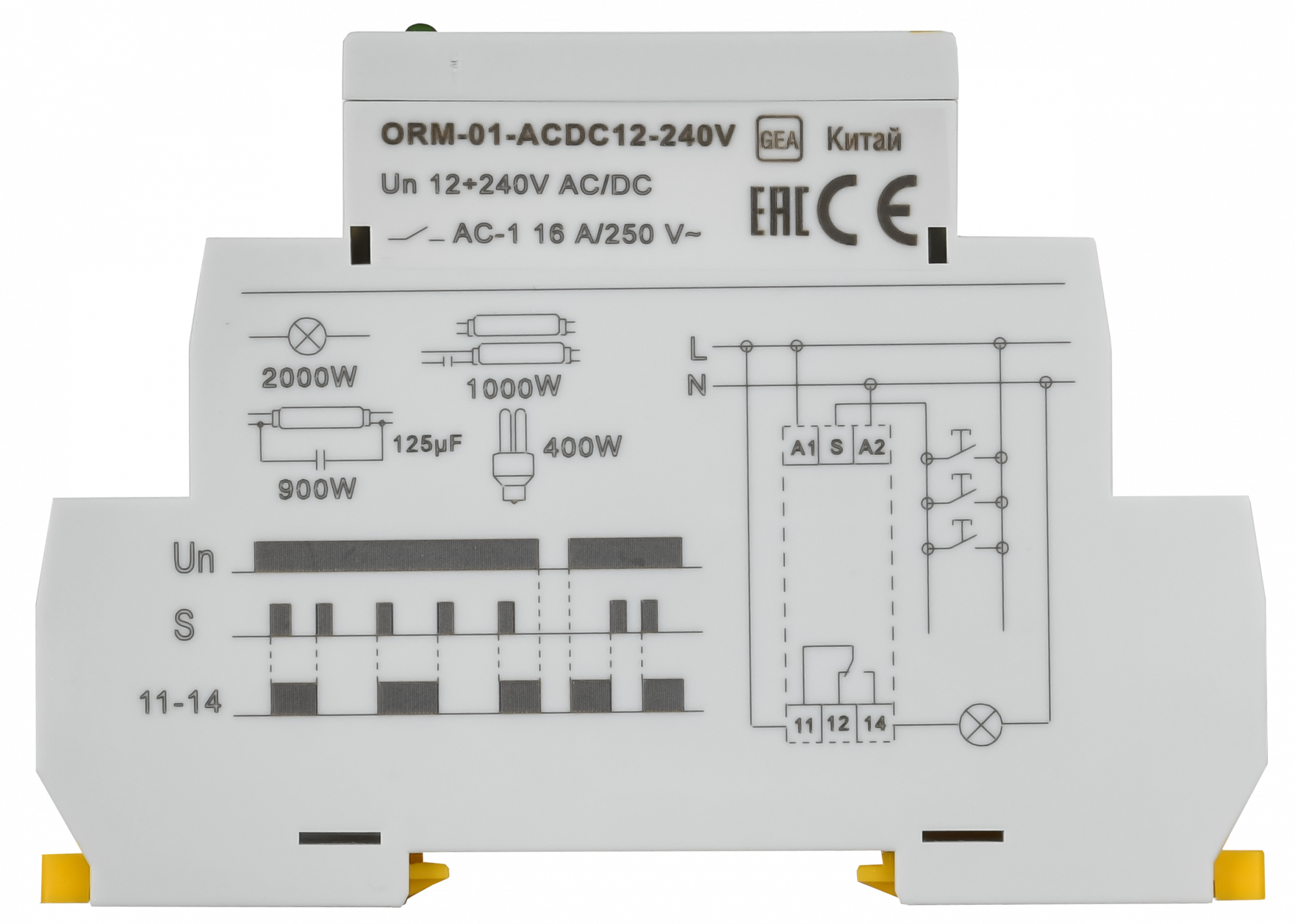 Реле импульсное ORM. 1 конт. 12-240 В AC/DC IEK ORM-01-ACDC12-240V