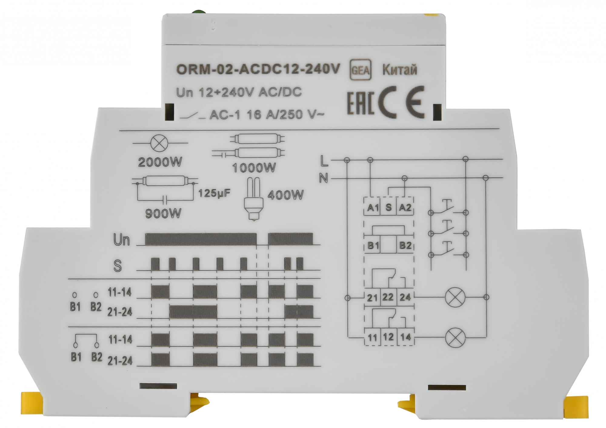 Реле импульсное ORM. 2 конт. 12-240 В AC/DC IEK ORM-02-ACDC12-240V