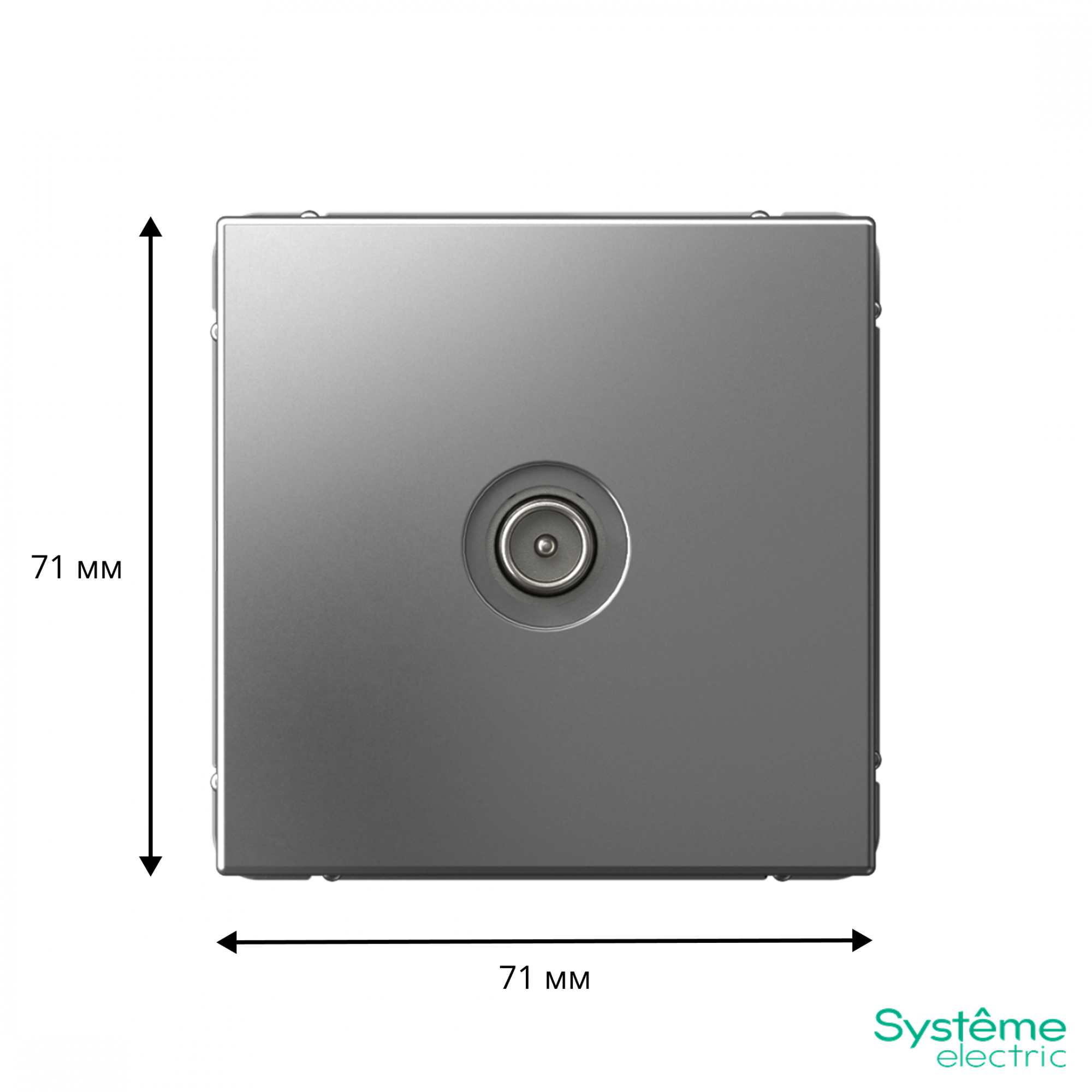 ARTGALLERY TV ТВ розетка оконечная 1DB, механизм, сталь Systeme Electric GAL000991
