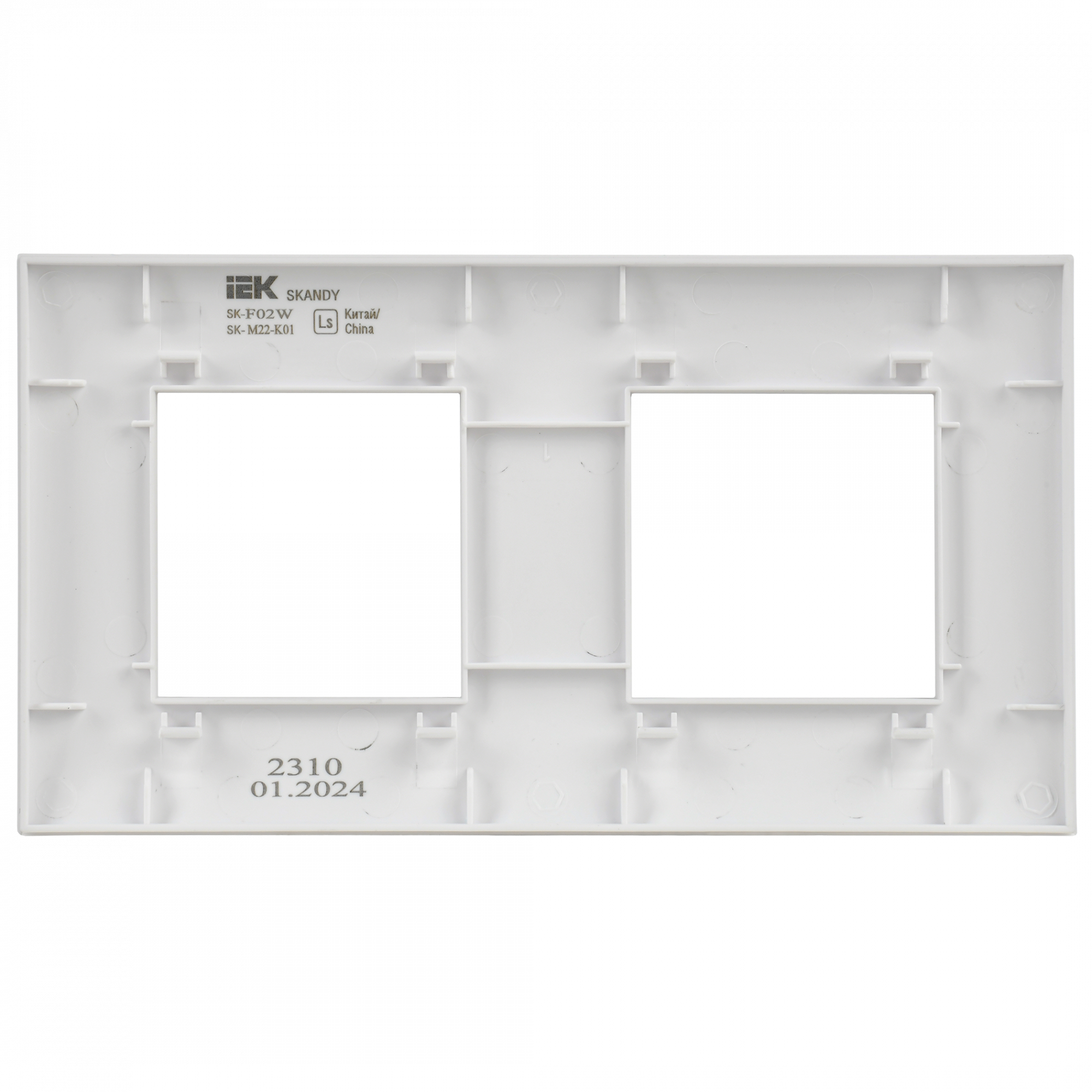 SKANDY Рамка 2-местная SK-F02W арктический белый IEK SK-M22-K01