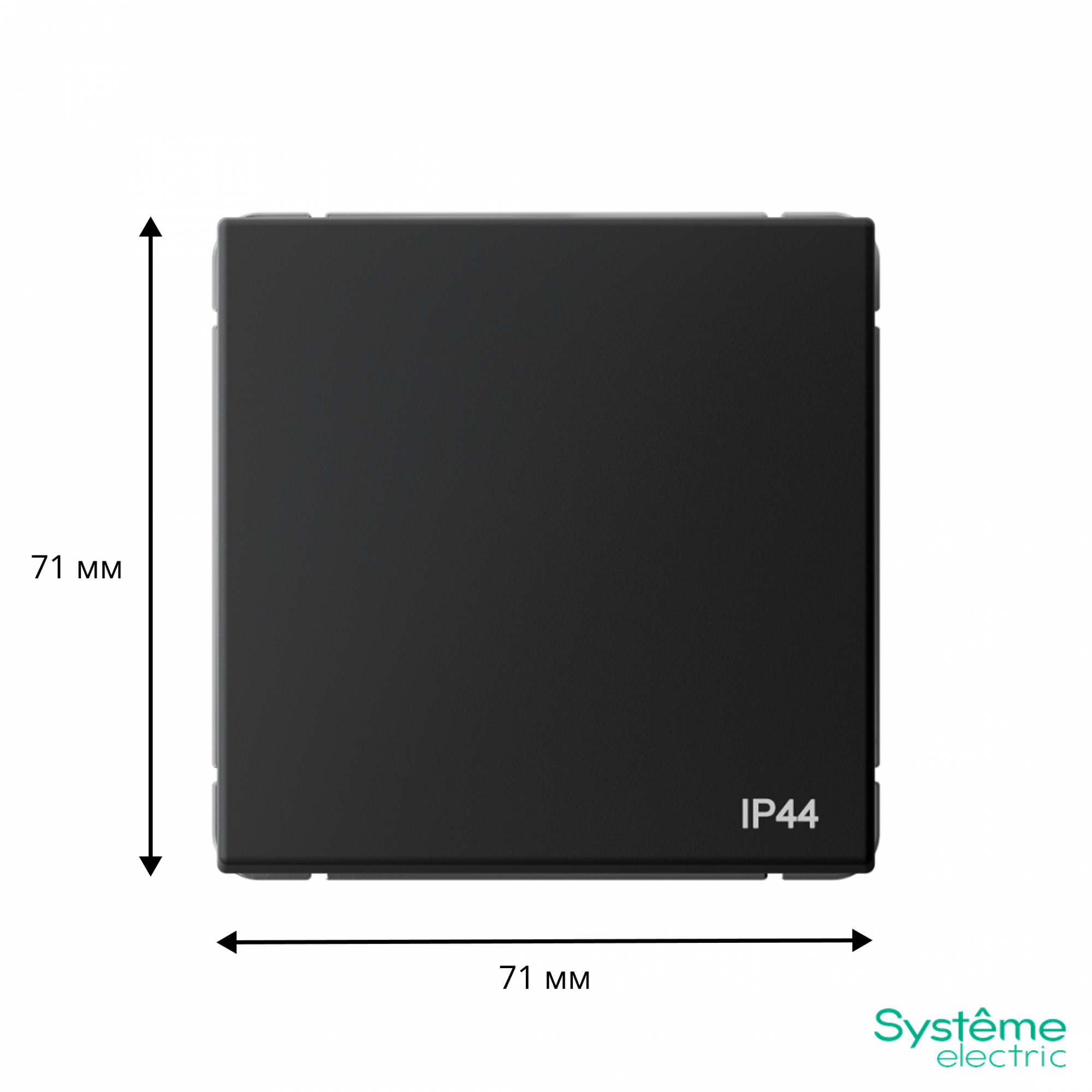 ARTGALLERY 1-клавишный переключатель IP44, 10АХ, механизм, карбон Systeme Electric GAL441061