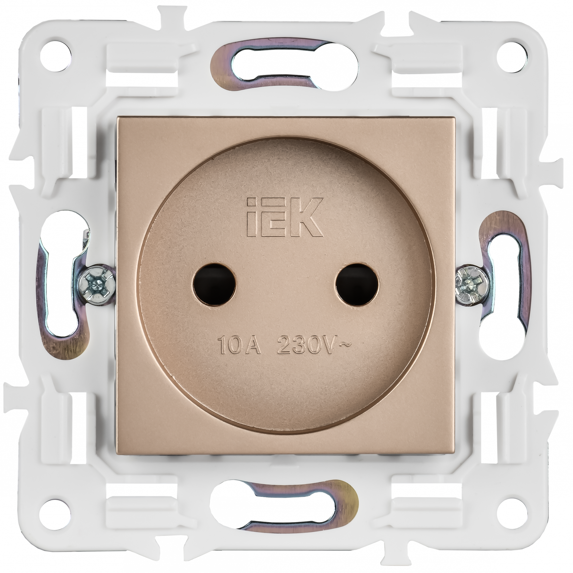 SKANDY Розетка с заземлением с защитными шторками 16А SK-R04Sa песочный IEK SK-R14-16-K98