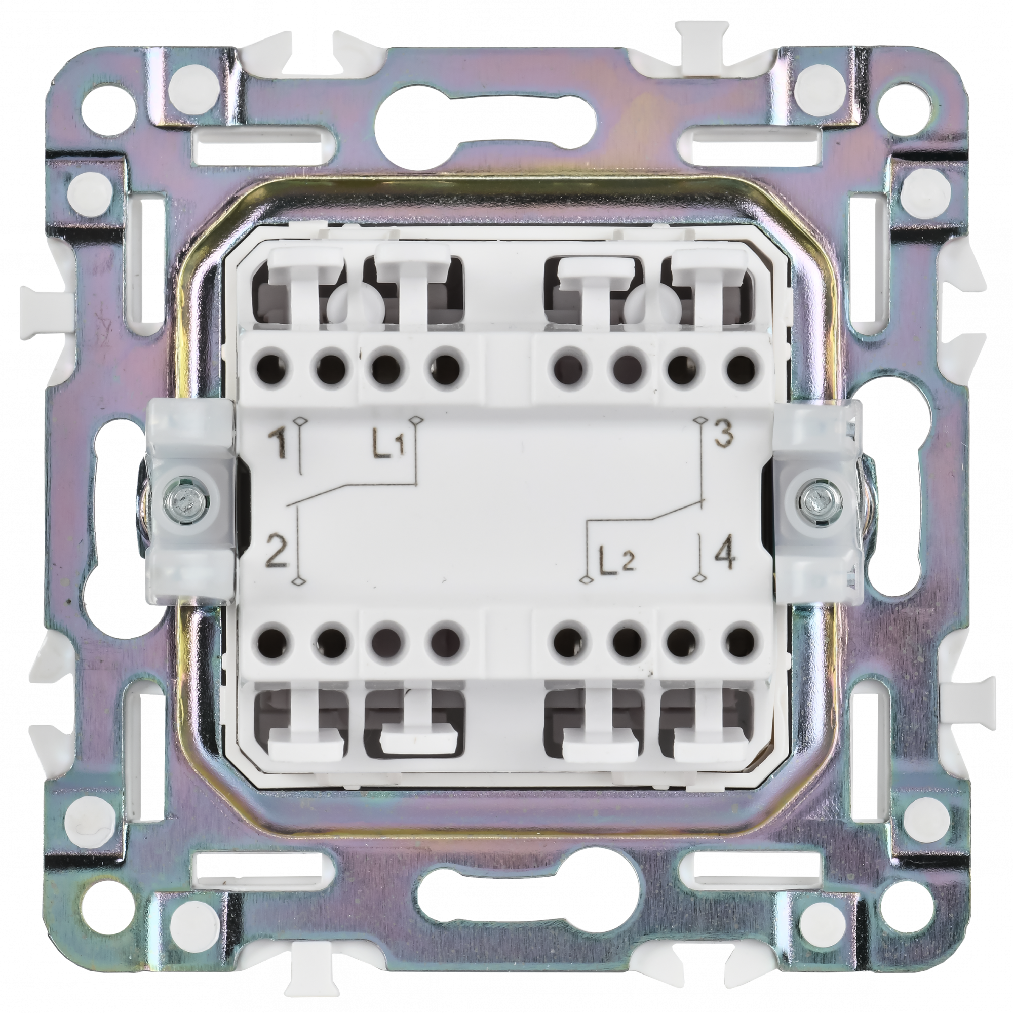 SKANDY Выключатель 2-клавишный проходной 10А SK-V05Gr серый IEK SK-V22-0-10-K03