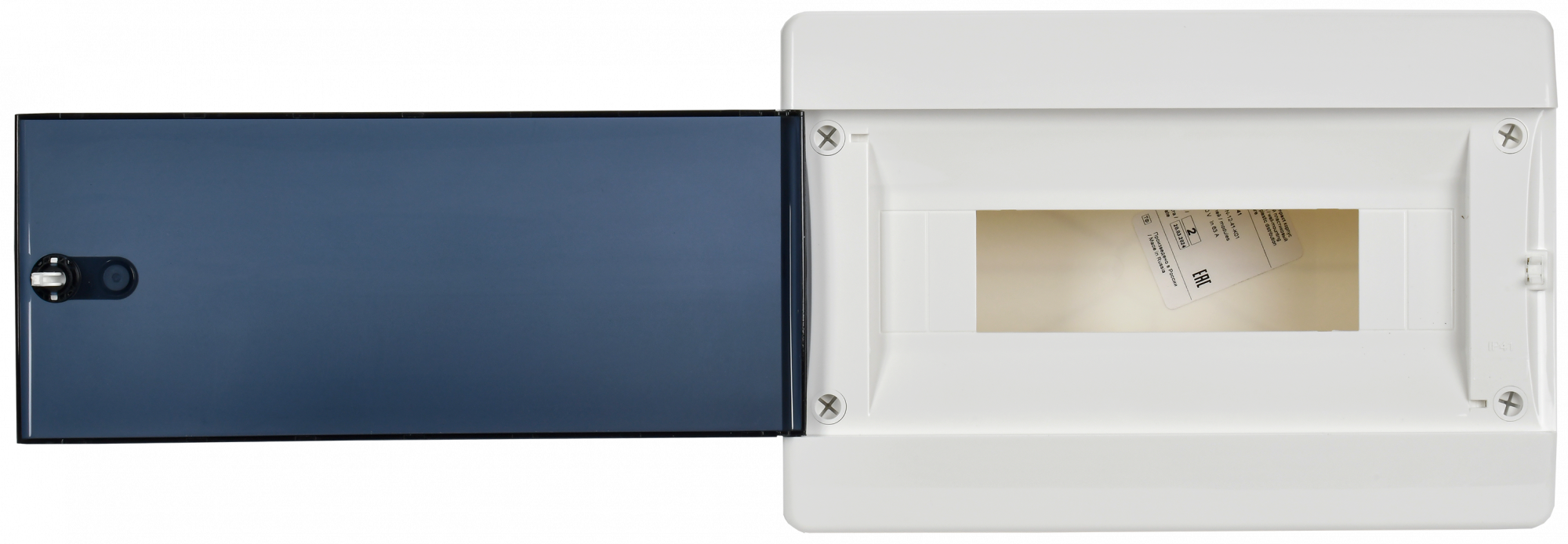 UNION Compact Корпус пластиковый ЩРВ-П-12 IP41 черная прозрачная дверь IEK UIC-KP12-V-12-41-K01