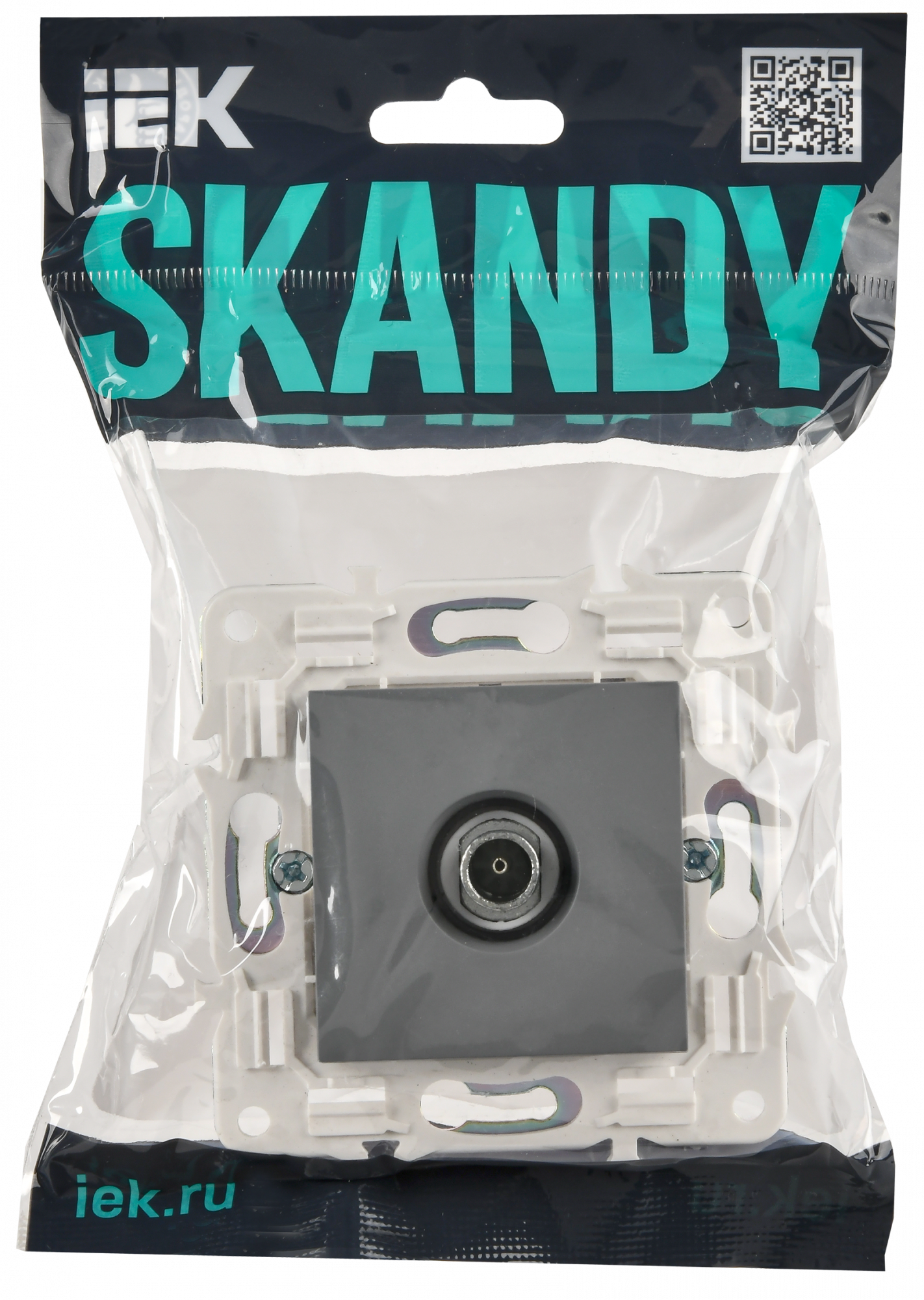 SKANDY Розетка TV оконечная SK-A12Gr серый IEK SK-A10-O-K03