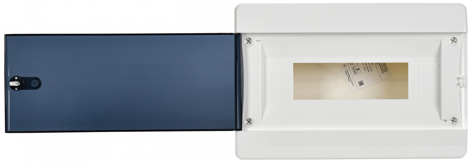 UNION Compact Корпус пластиковый ЩРН-П-12 IP41 черная прозрачная дверь IEK UIC-KP12-N-12-41-K01