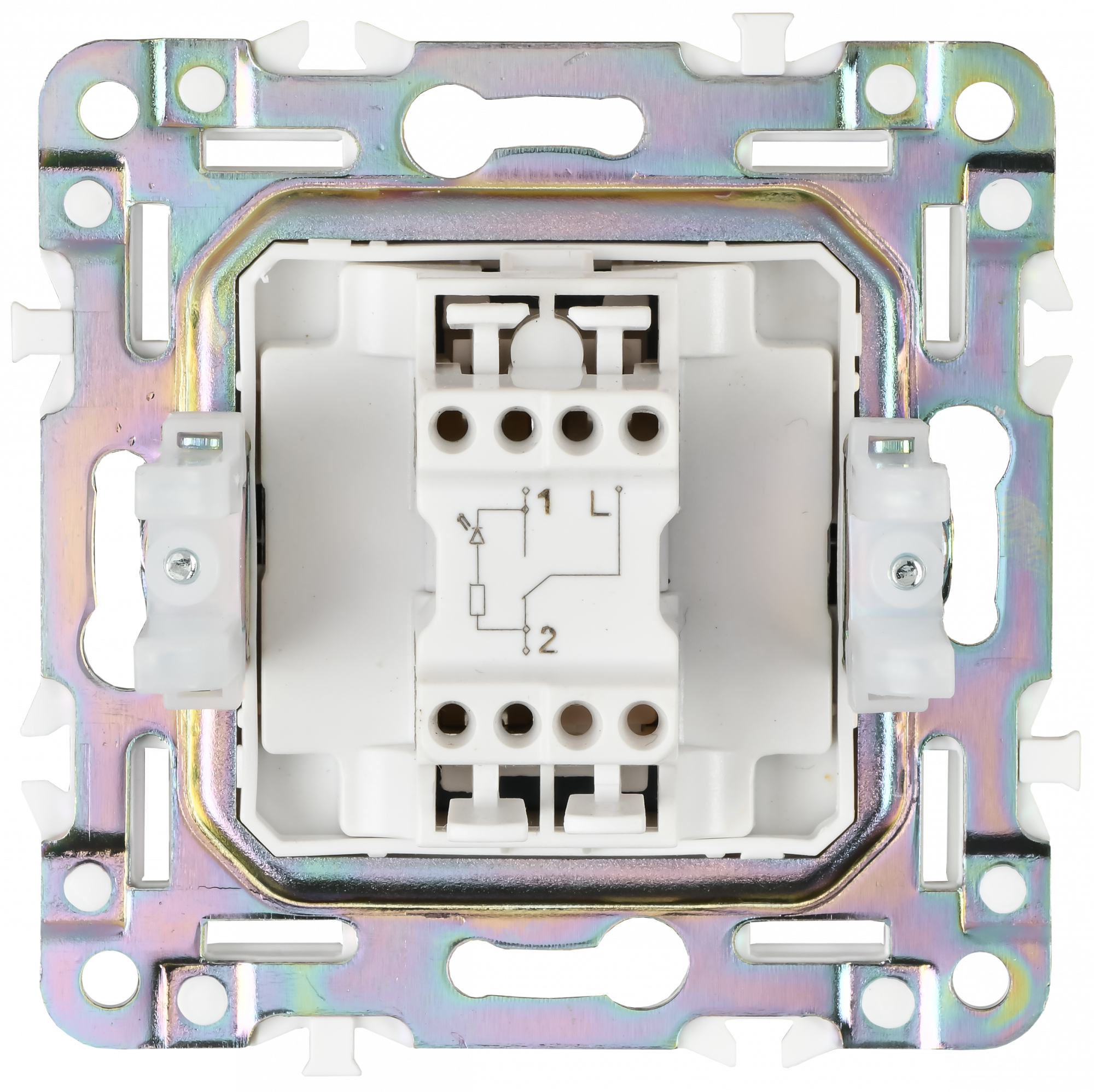 SKANDY Выключатель 1-клавишный проходной 10А SK-V02Gr серый IEK SK-V12-0-10-K03