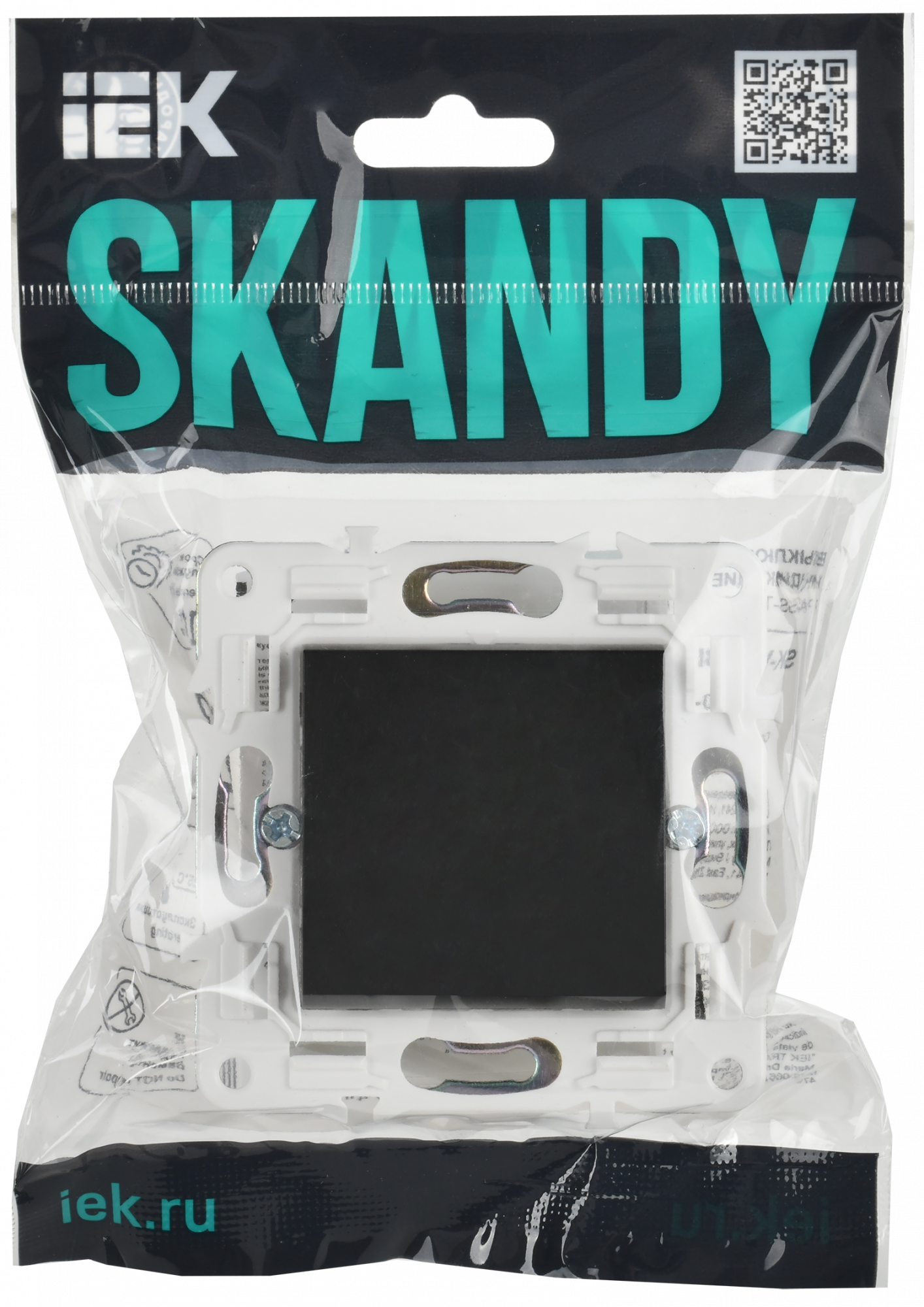 SKANDY Заглушка с суппортом SK-C01Bl черный IEK SK-PL10-K02