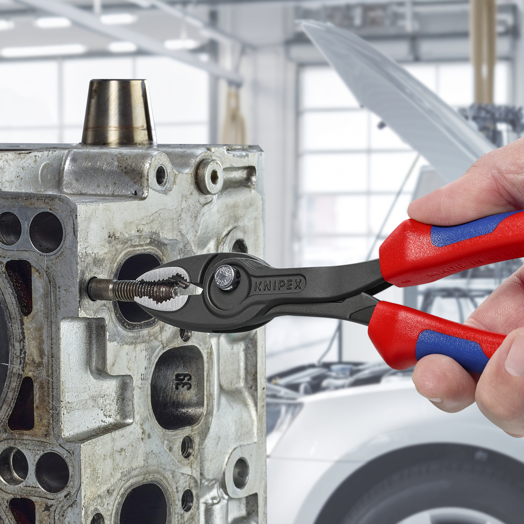 Клещи захватные TwinGrip 4 - 22 мм длина 200 мм черненные двухкомпонентные рукоятки KNIPEX KN-8202200