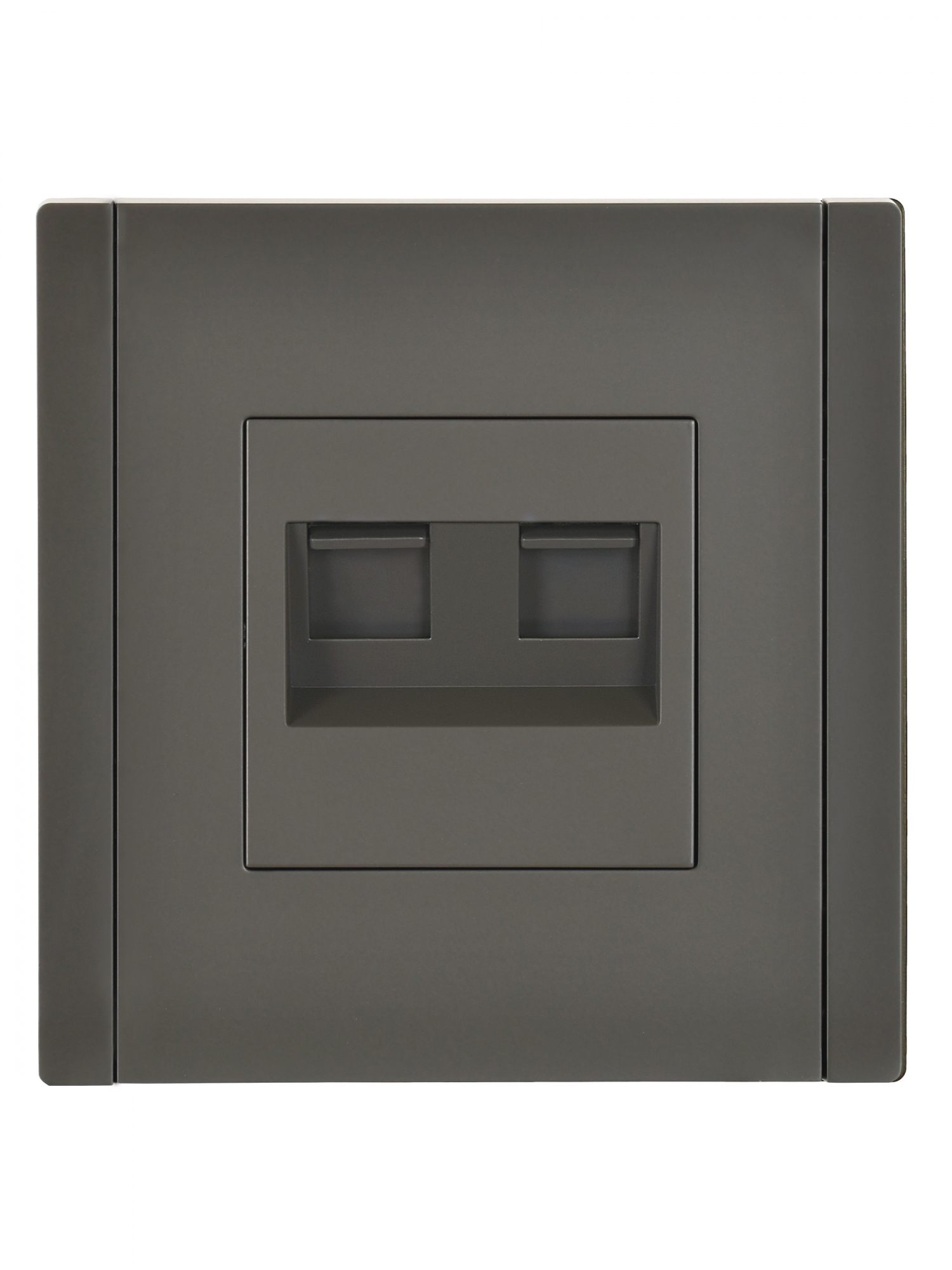 FORTE&PIANO Розетка компьютерная двойная RJ45 кат.5E FP333 серый IEK FP-K20-1-K03
