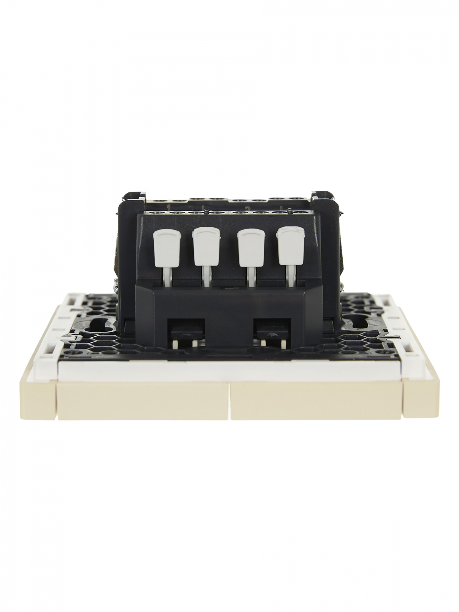 FORTE&PIANO Выключатель 2-клавишный проходной 10А FP407 ваниль IEK FP-V22-0-10-1-K10