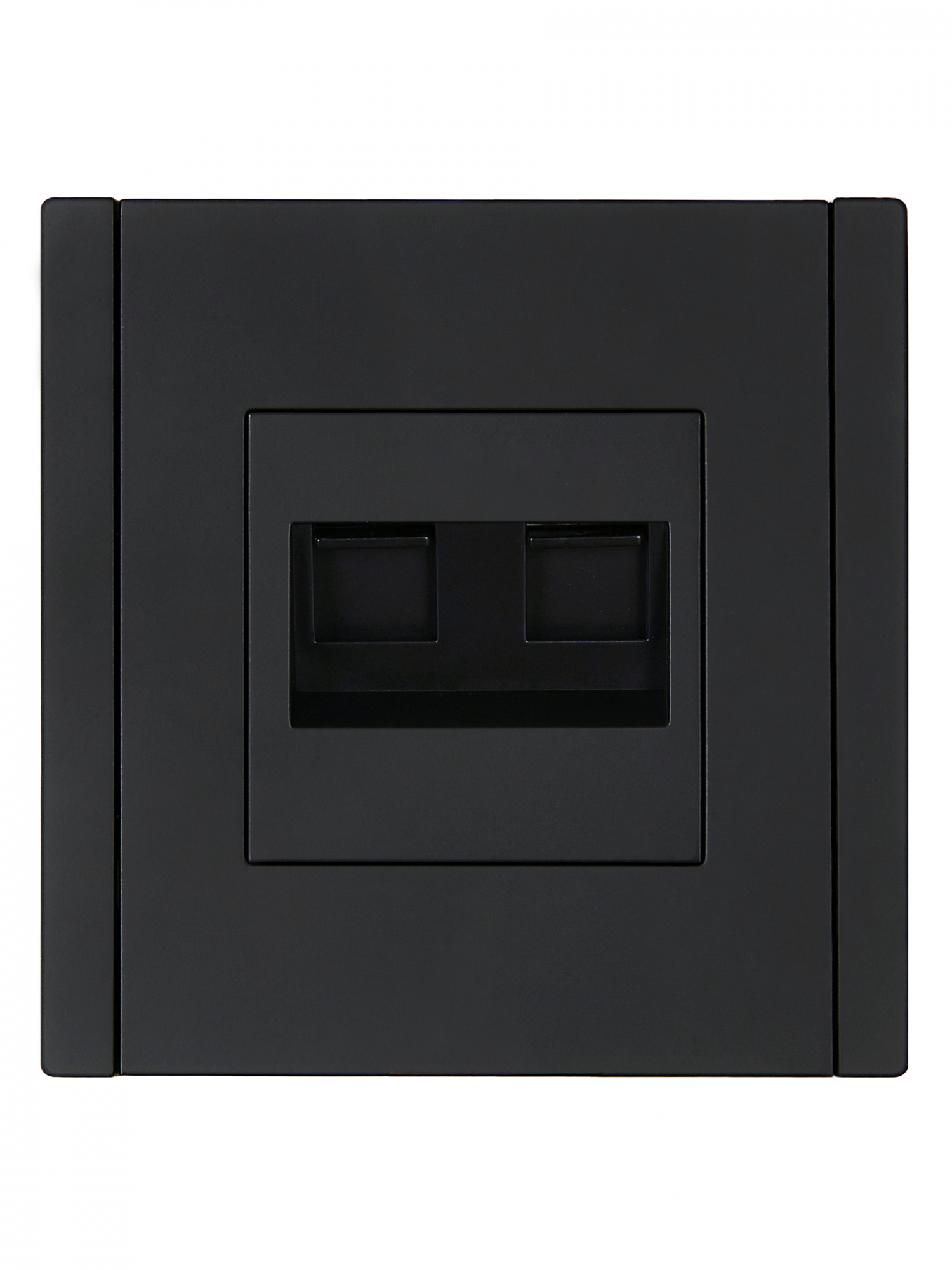 FORTE&PIANO Розетка компьютерная двойная RJ45 кат.5E FP133 черный IEK FP-K20-1-K02