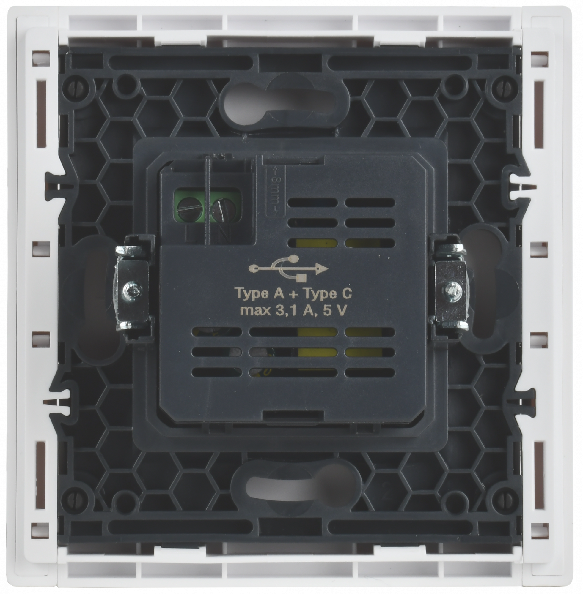 FORTE&PIANO Розетка USB A+C 3,1А FP250 белый IEK FP-U22-D31-K01