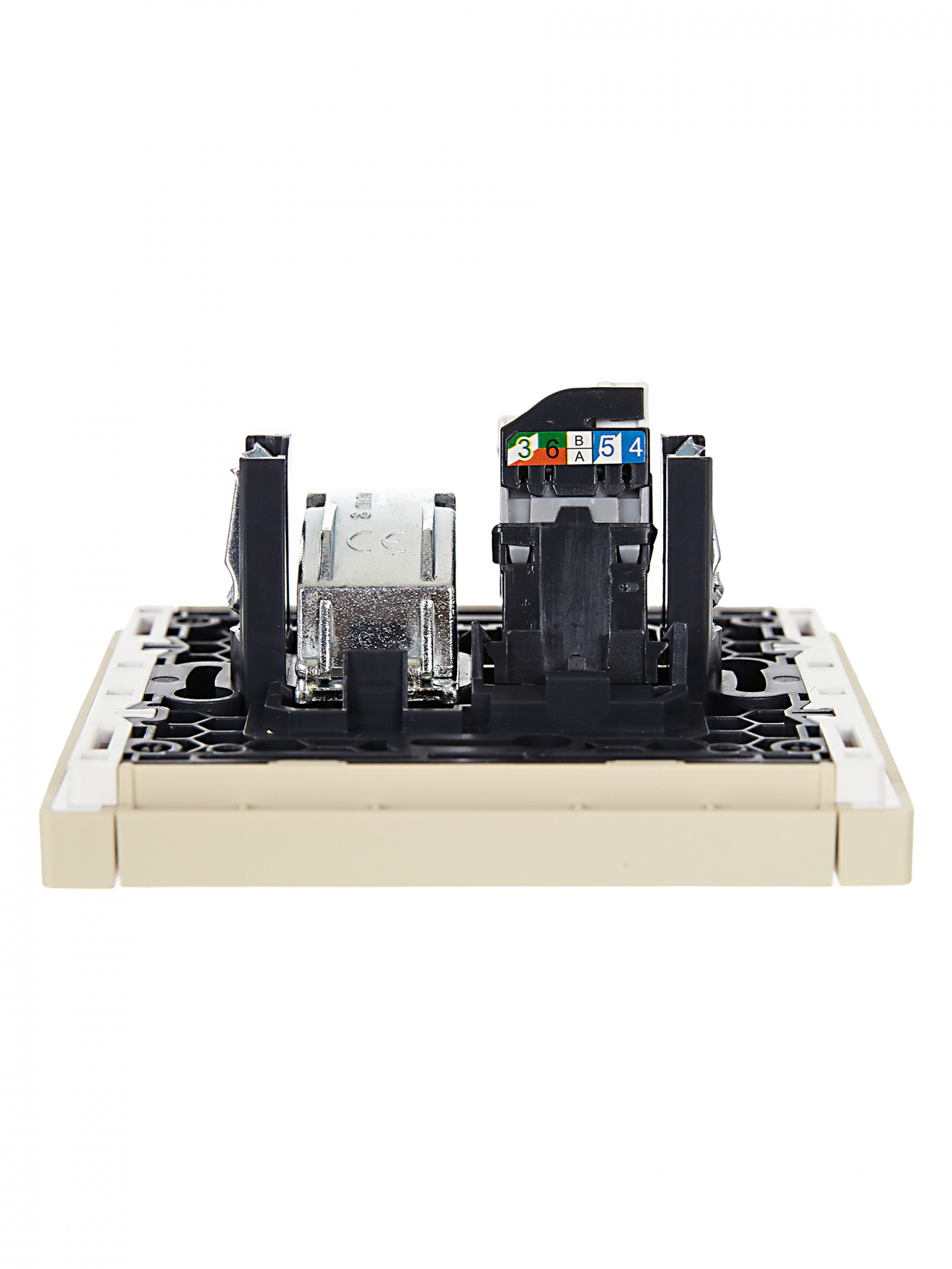 FORTE&PIANO Розетка двойная TV+RJ45 кат.5E FP436 ваниль IEK FP-AK20-1-K10