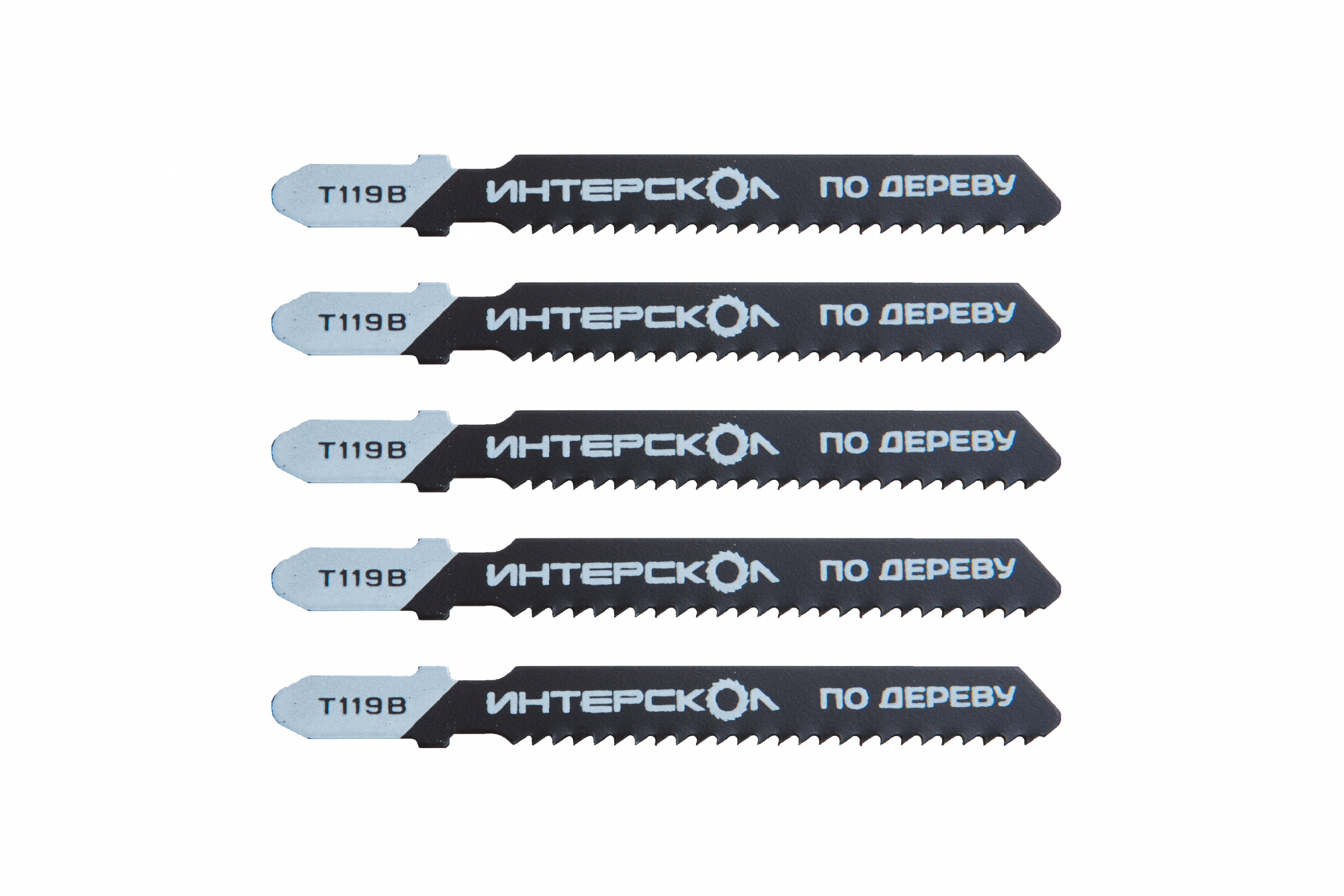 Пилки для лобзика по дереву T119B 76х51х2,0 (5шт) Интерскол 34151.076