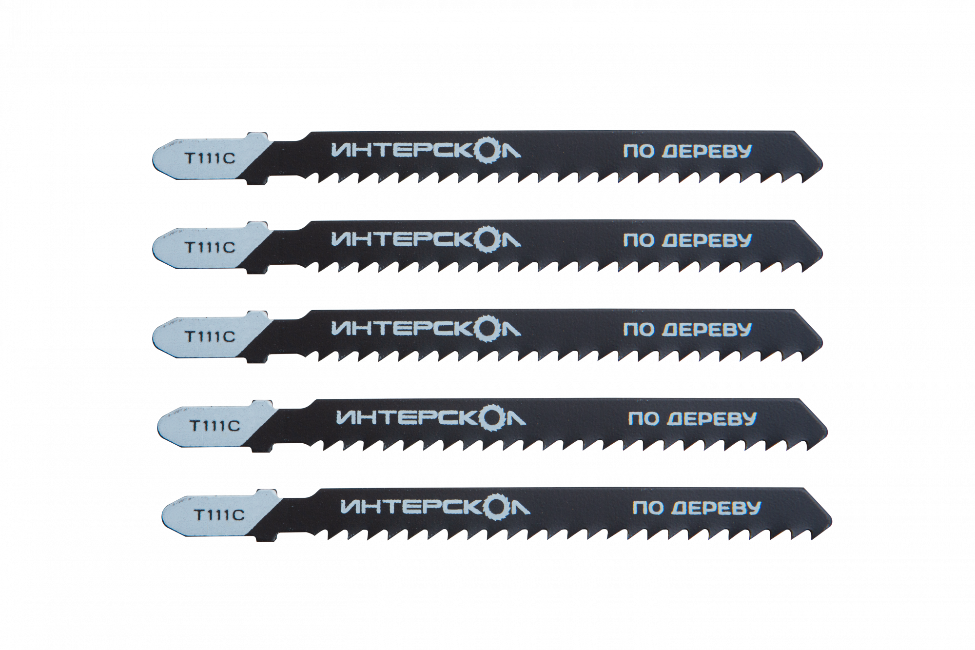 Пилки для лобзика по дереву T111C 100х75х3,0 (5шт) Интерскол 33175.103