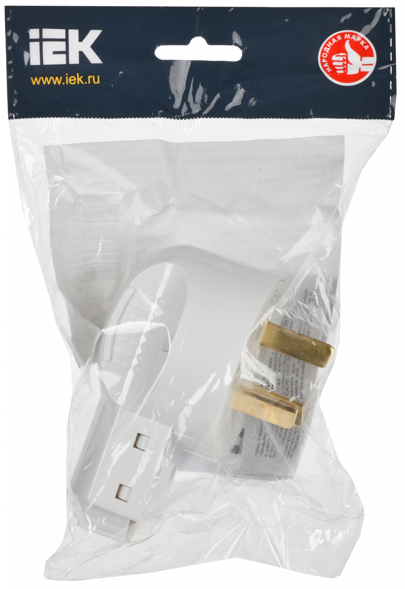 Вилка разборная для плиты с з/к 32А белая Впл10-К IEK EVP10-032-K01