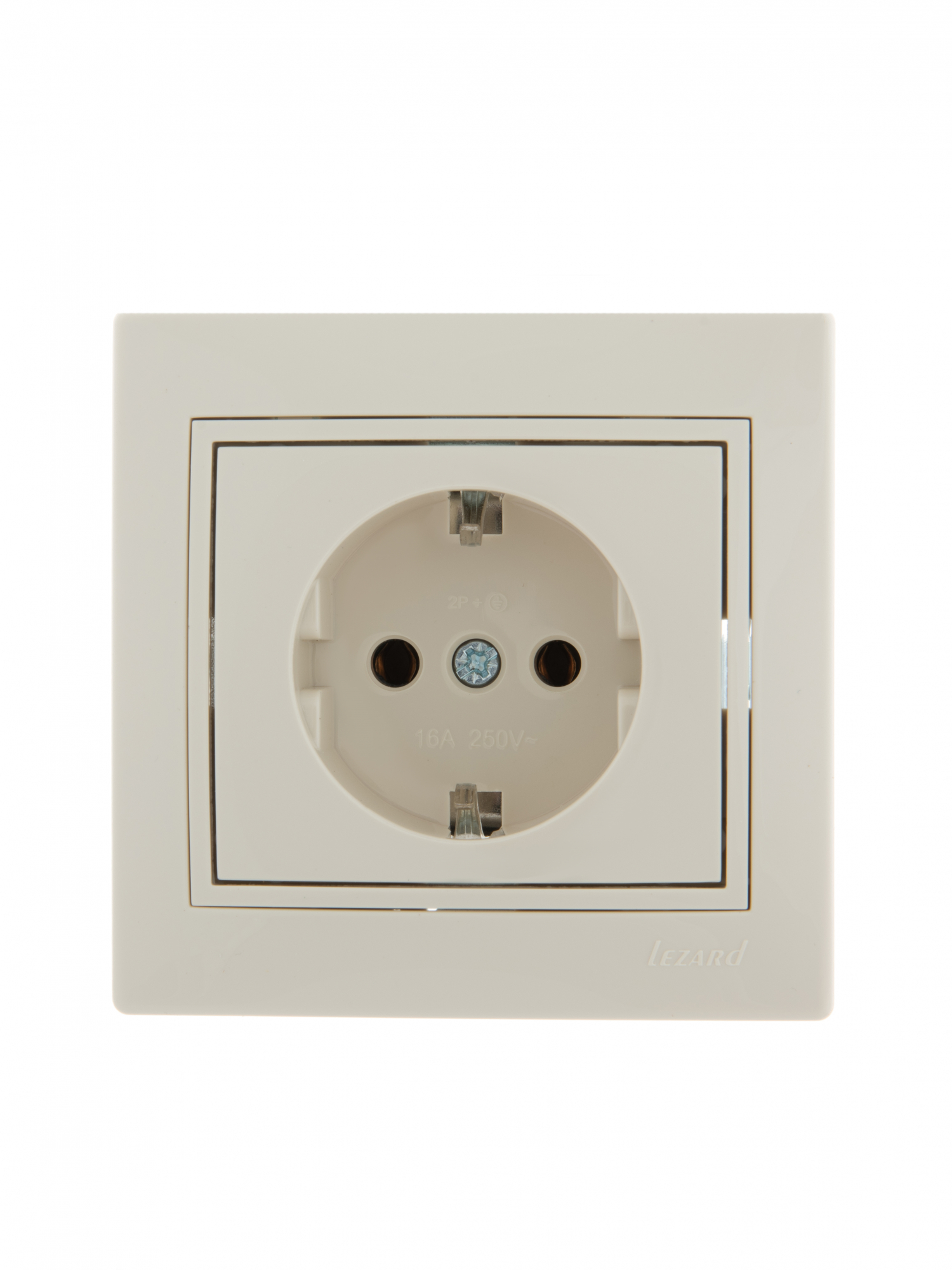 MIRA Розетка с заземлением бежевая Lezard 701-0303-122