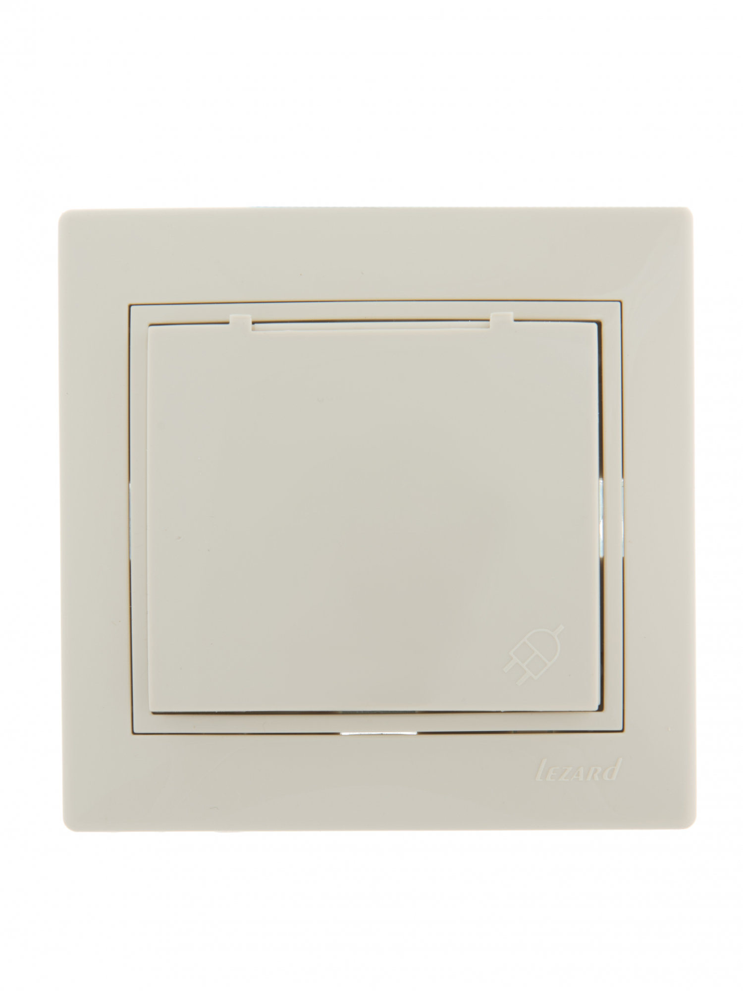 MIRA Розетка с заземлением с крышкой бежевая Lezard 701-0303-123