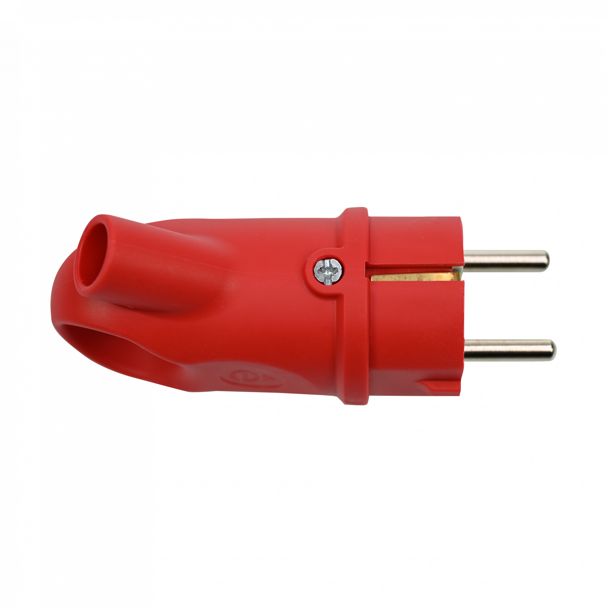 MultiSet Вилка 2К+З угловая каучуковая 16А/250В IP44 Красная Systeme Electric MST1402RD