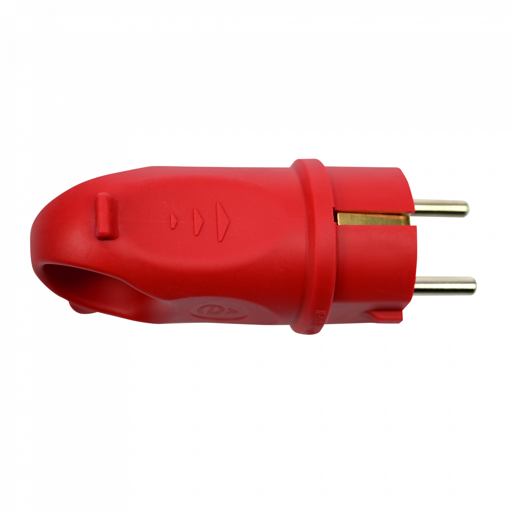 MultiSet Вилка 2К+З угловая каучуковая 16А/250В IP44 Красная Systeme Electric MST1402RD