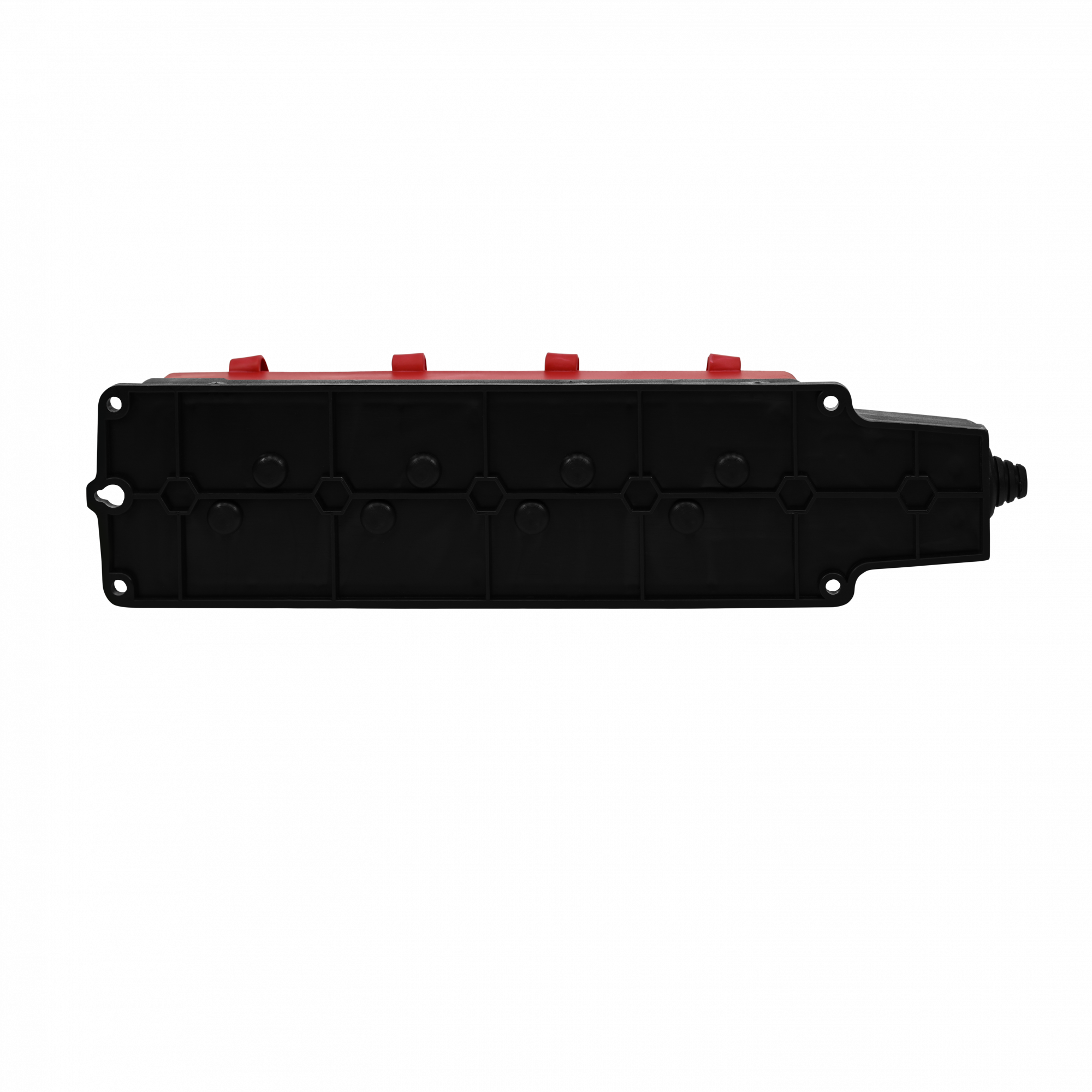 MultiSet Колодка 4х розетка 2К+З каучуковая 16А/250В IP44 Красная Systeme Electric MST4124RD