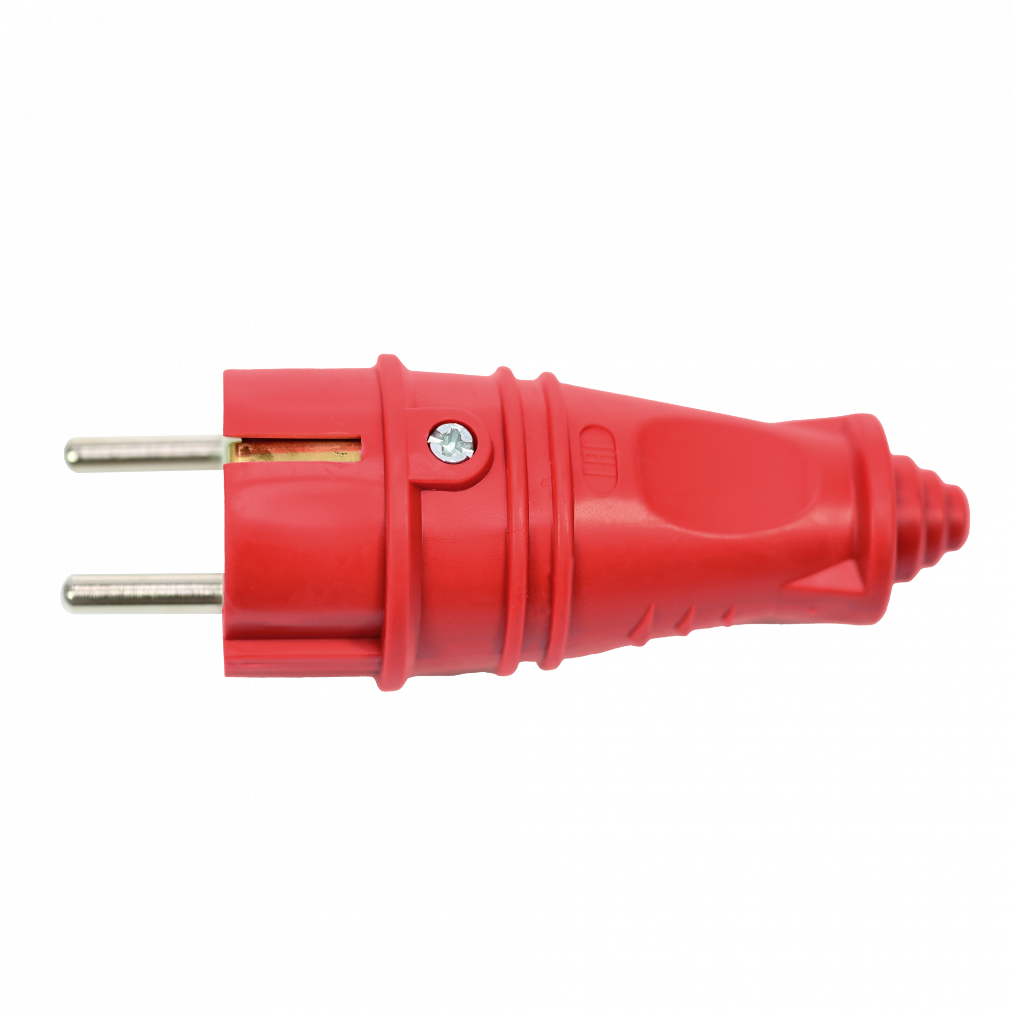 MultiSet Вилка 2К+З прямая каучуковая 16А/250В IP44 Красная Systeme Electric MST4401RD