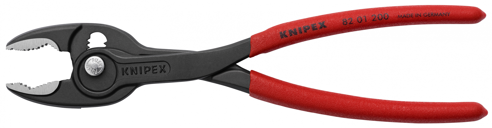 Клещи захватные TwinGrip 4 - 22 мм длина 200 мм черненные обливные рукоятки KNIPEX KN-8201200