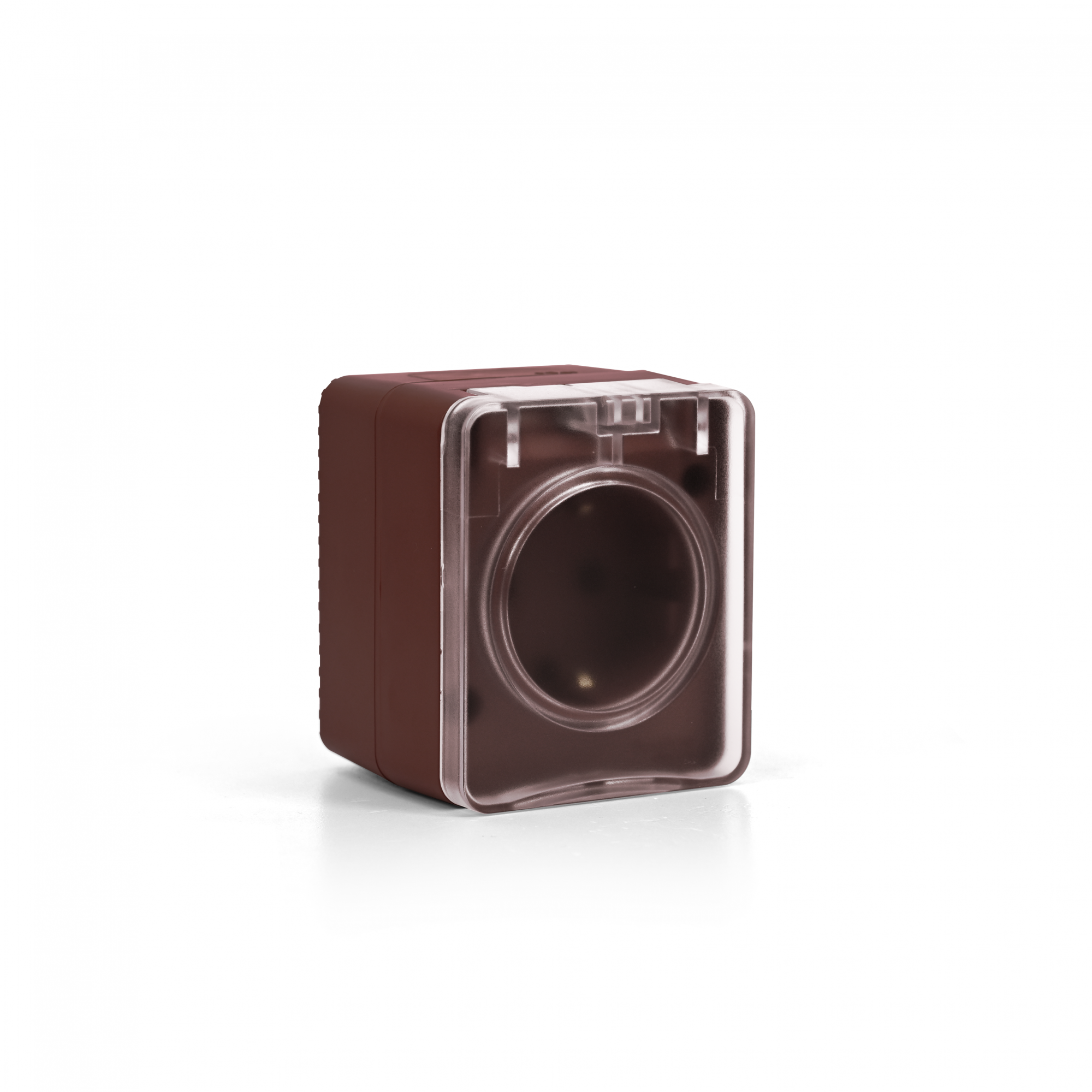AtlasDesign PROFI IP54 О/У РОЗЕТКА с заземлением со шторками 16А 250В, КОРИЧНЕВЫЙ Systeme Electric ATN546045