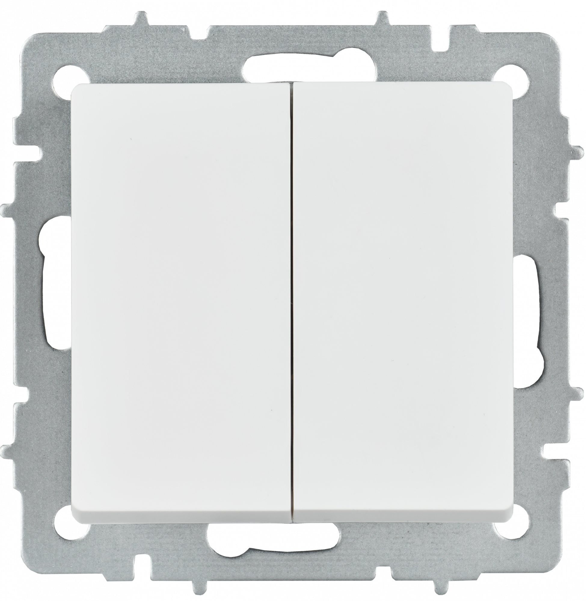 BRITE Выключатель 2-клавишный перекрестный 10А ВС10-2-3-БрАБ арктический белый IEK BR-V23-0-10-K91