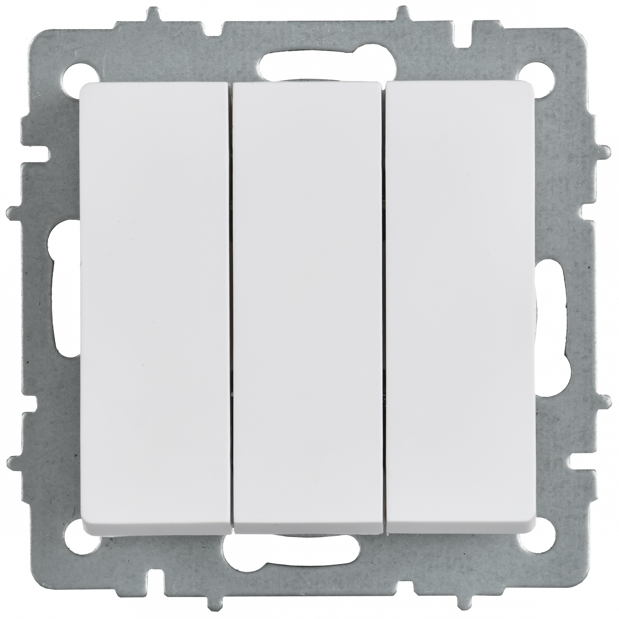 BRITE Выключатель 3-клавишный 10А ВС10-3-0-БрАБ арктический белый IEK BR-V30-0-10-K91