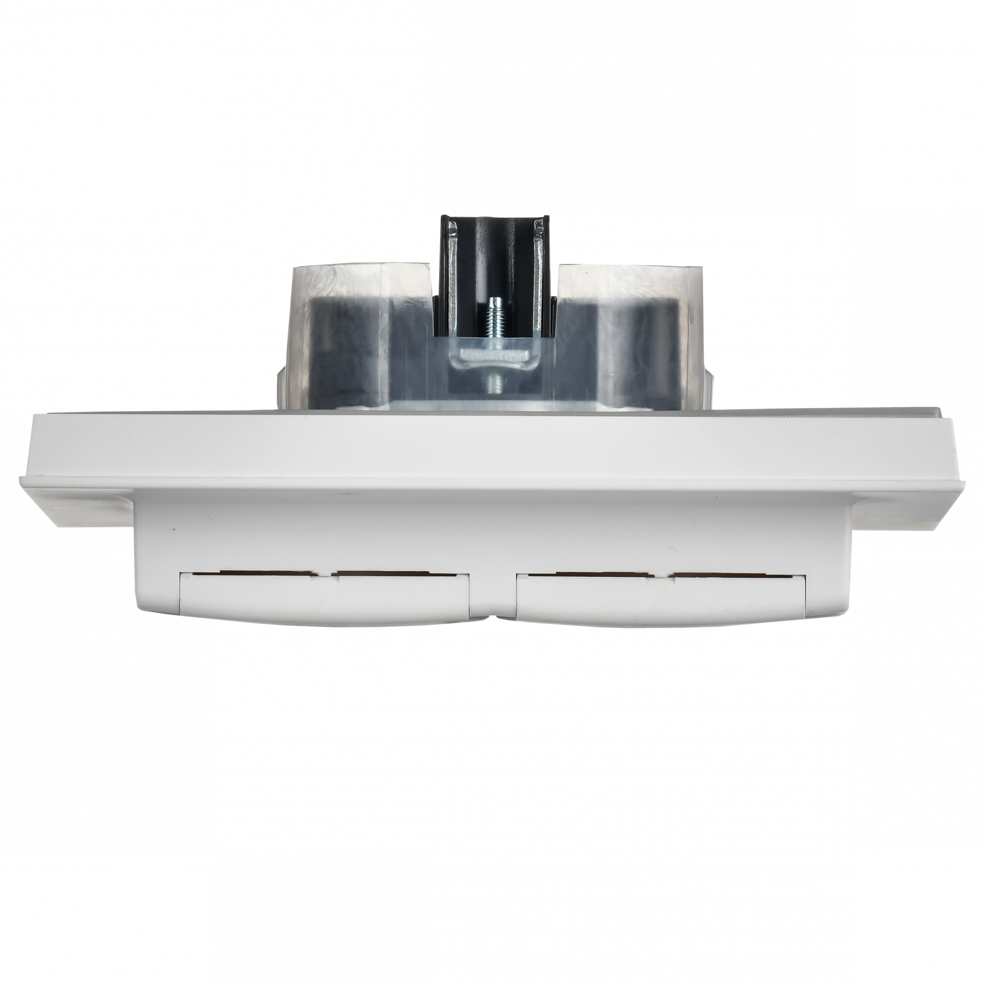 BRITE Розетка 2-местная с заземлением с защитными шторками и крышкой 16А в сборе IP44 РСбш12-3-44-БрАБ арктический белый IEK BR-R26-16-44-K91-F