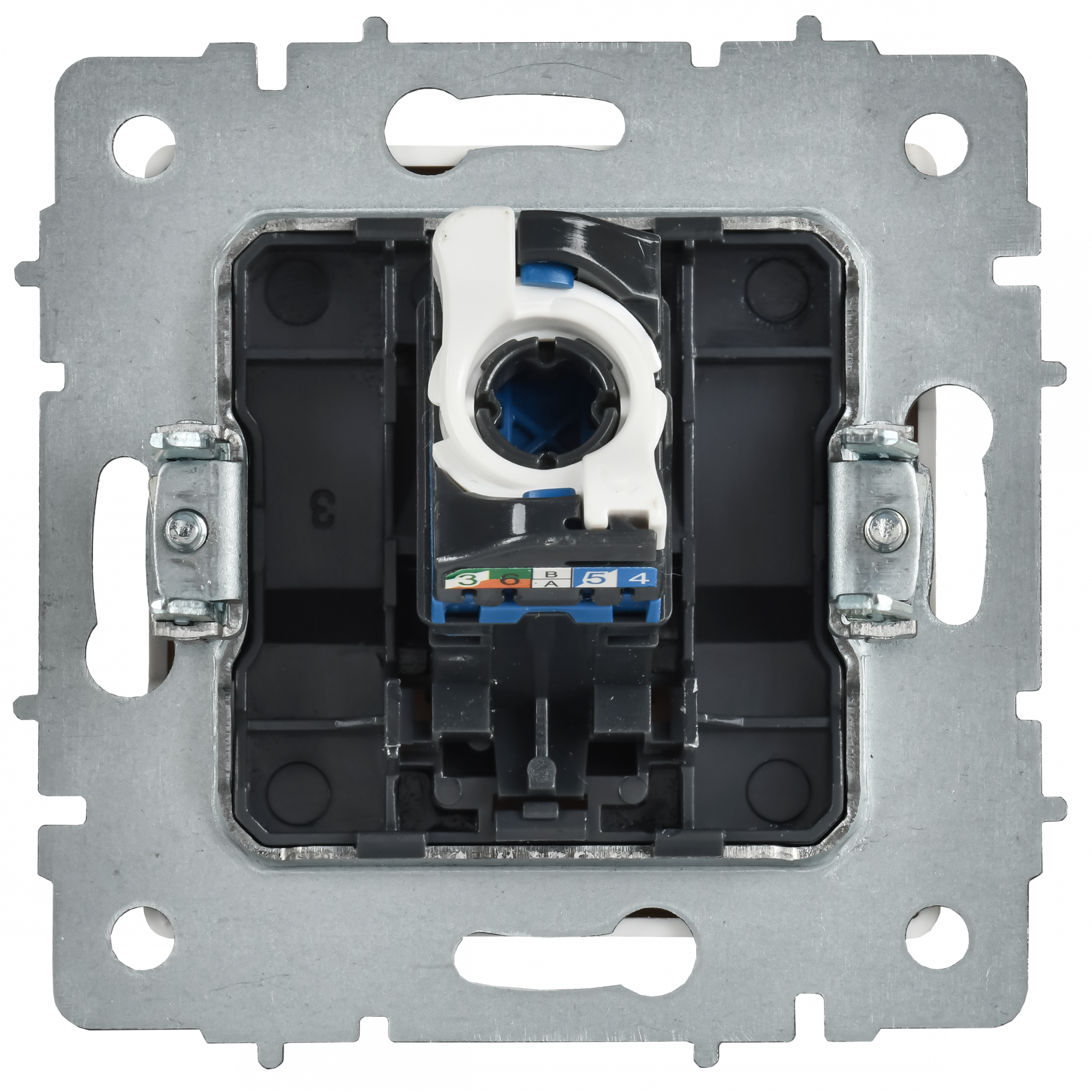 BRITE Розетка компьютерная RJ45 кат.5E РК10-БрАБ арктический белый IEK BR-K10-1-K91