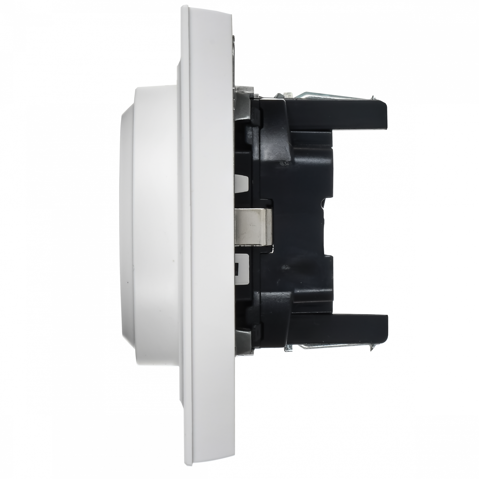 BRITE Розетка 2-местная с заземлением без защитных шторок 16А в сборе РС12-3-БрАБ арктический белый IEK BR-R21-16-K91-F