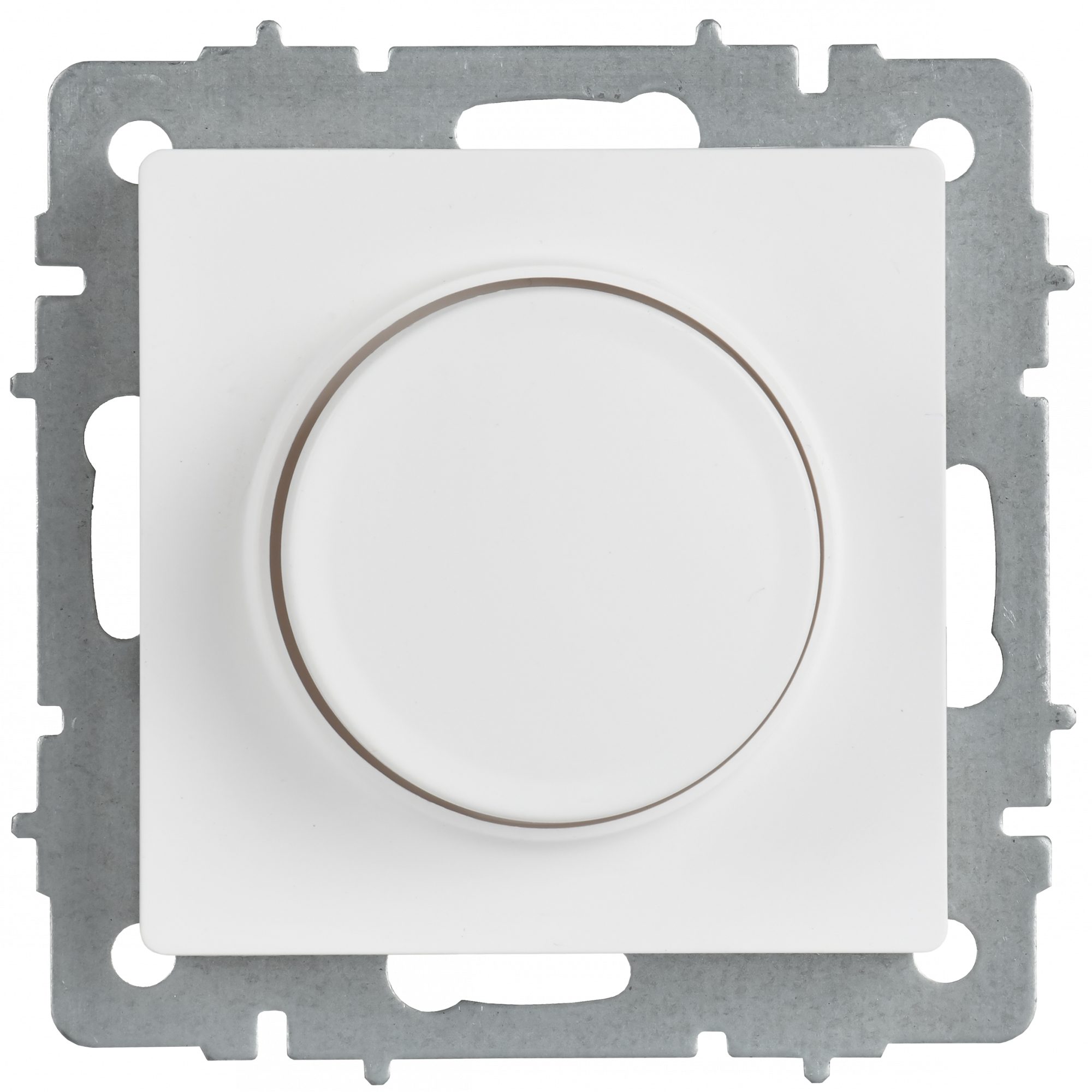 BRITE Светорегулятор поворотно-нажимной 600Вт СС10-1-0-БрАБ арктический белый IEK BR-D20-0600-K91