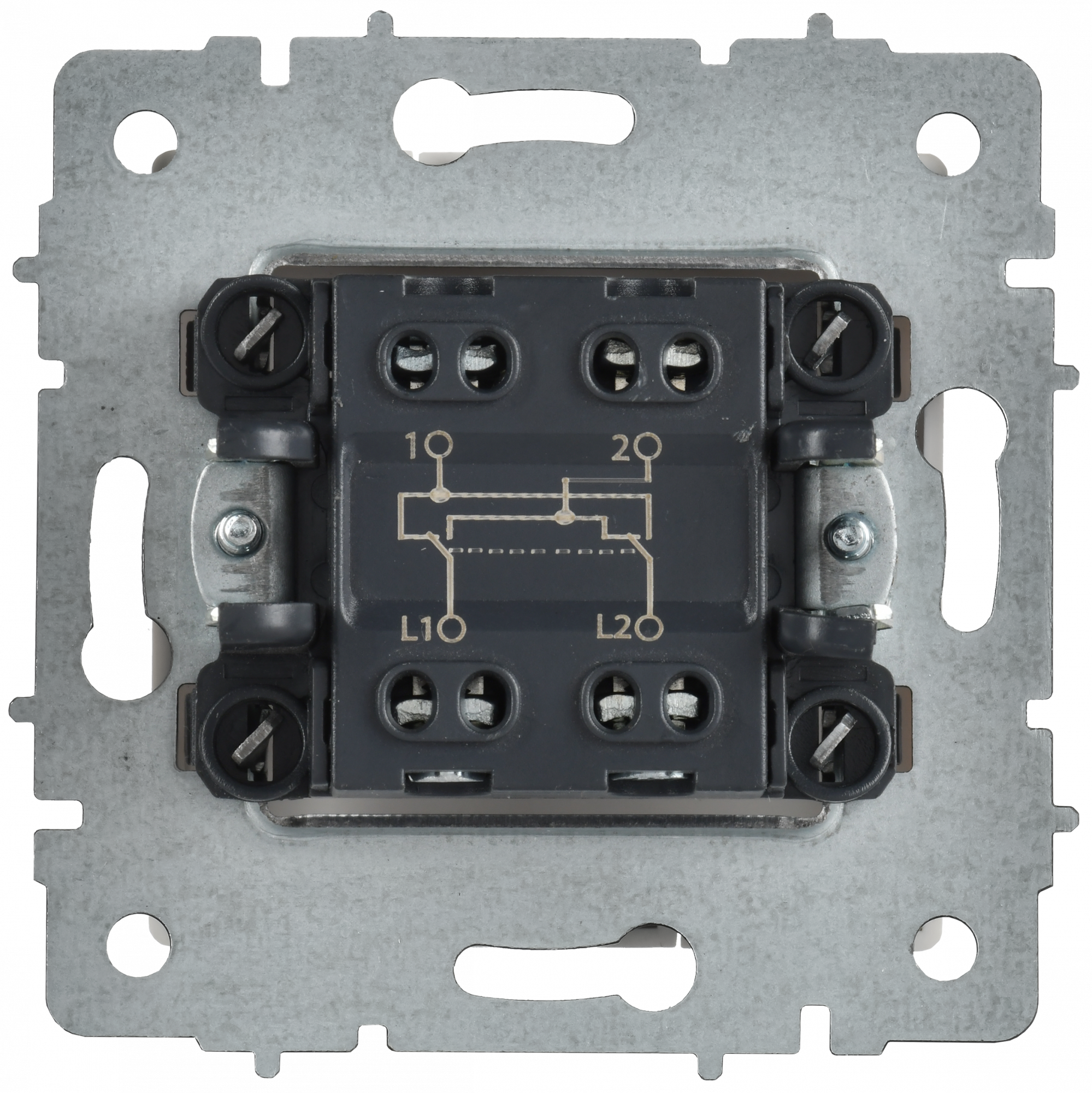 BRITE Выключатель 1-клавишный перекрестный 10А ВС10-1-3-БрАБ арктический белый IEK BR-V13-0-10-K91