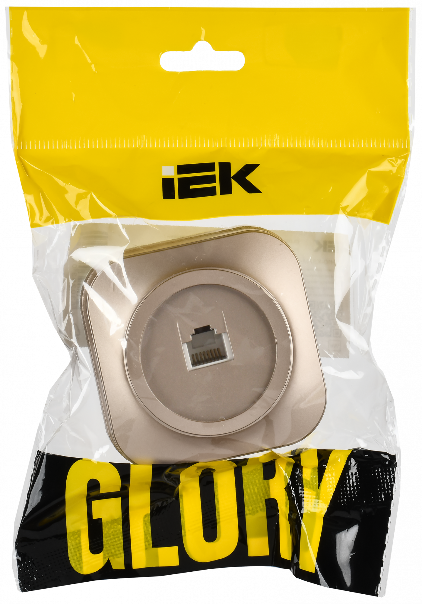 GLORY Розетка для открытой установки компьютерная RJ45 кат.5E РК10-ХШм шампань матовый IEK EKH10-K37M