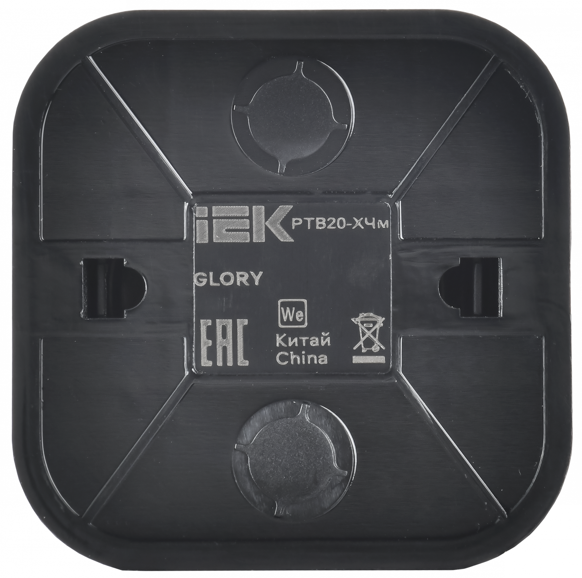 GLORY Розетка для открытой установки TV РТВ20-ХЧм черный матовый IEK EAH10-K02M