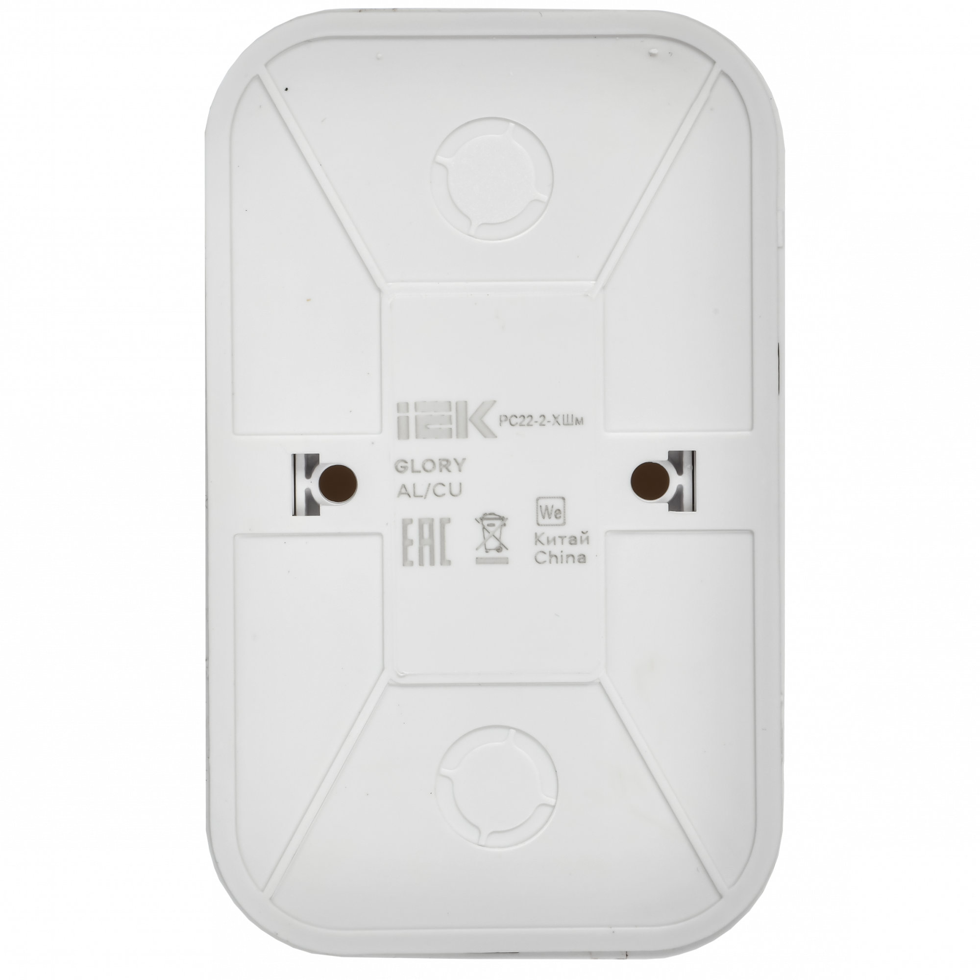 GLORY Розетка 2-местная для открытой установки без заземления без защитных шторок 10А РС22-2-ХШм шампань матовый IEK ERH20-K37M-10