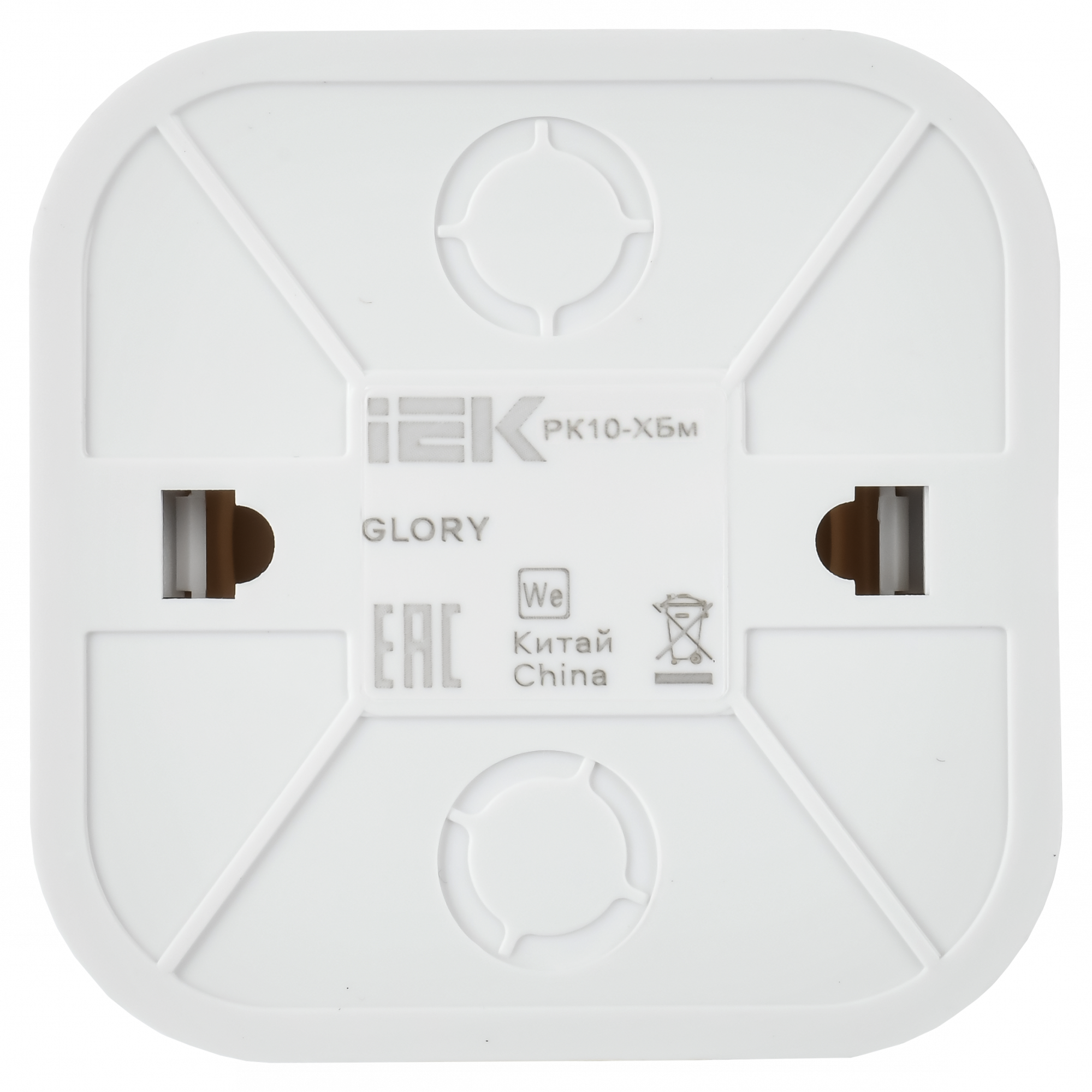 GLORY Розетка для открытой установки компьютерная RJ45 кат.5E РК10-ХБм белый матовый IEK EKH10-K01M