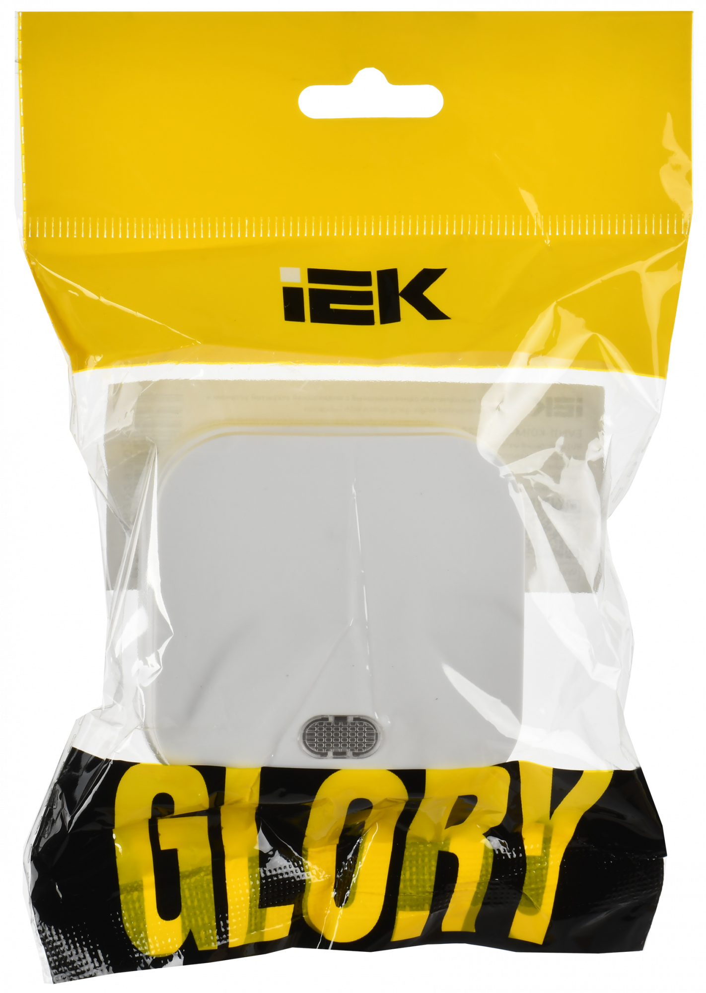 GLORY Выключатель 1-клавишный для открытой установки с индикацией 10А ВС20-1-1-ХБм белый матовый IEK EVH11-K01M-10