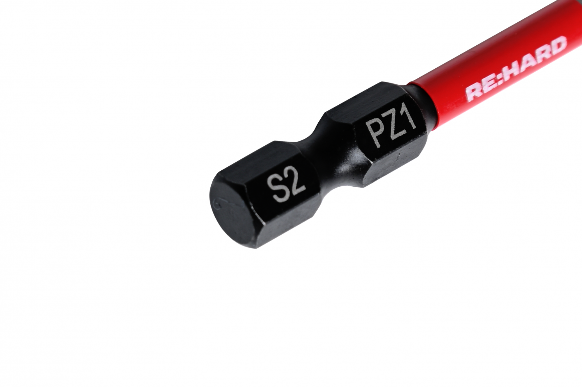 Бита для шуруповерта торсионная (ударная) PZ1х50 мм двойной цвет S2, 2 шт. RE:HARD RH50PZ1TDC