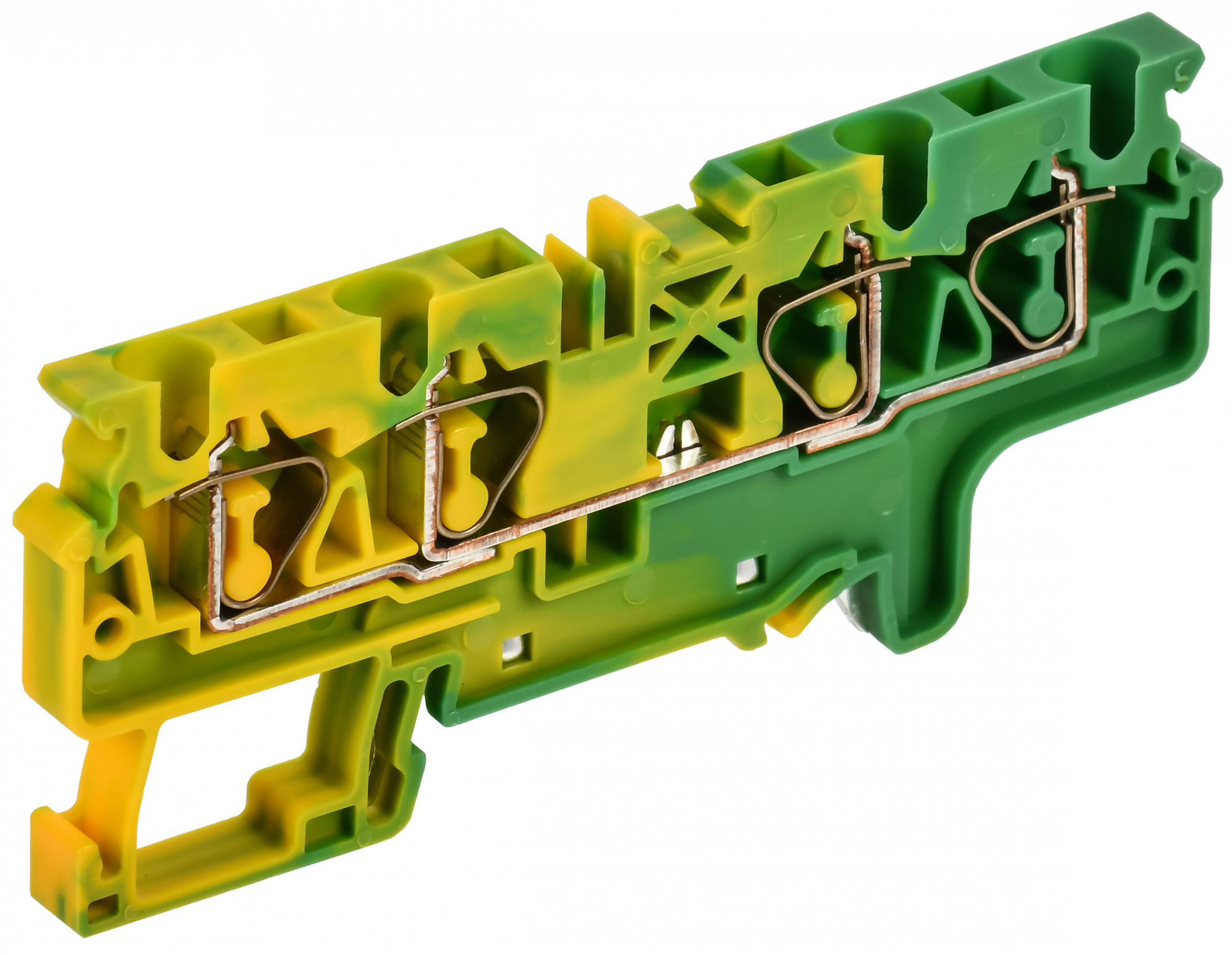 ARMAFIX Клемма пружинная CX4-4 PE 4мм2 четырехконтактная заземляющая IEK AF-CT41-00-4-K52-004