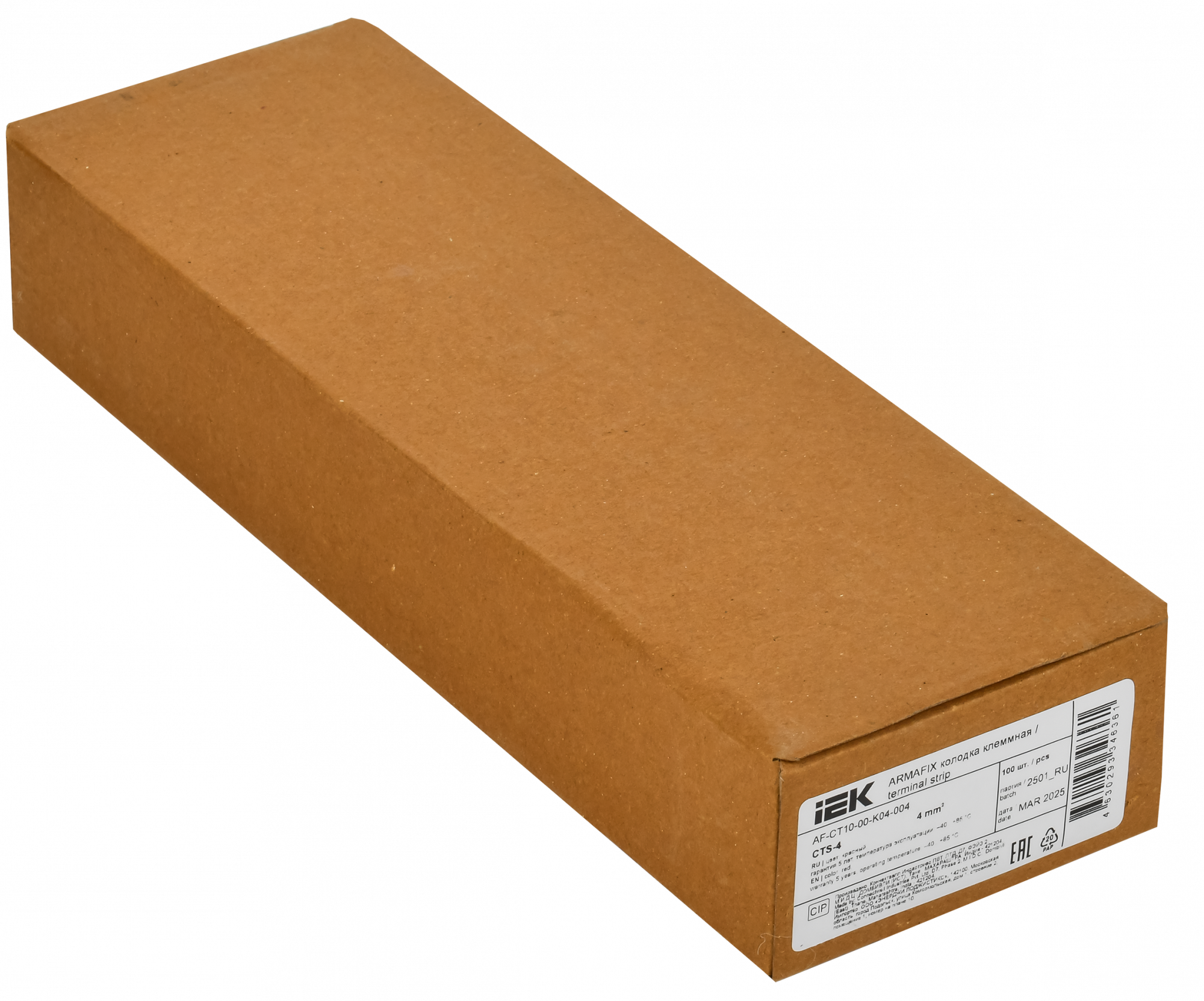 ARMAFIX Клемма винтовая CTS 4мм2 красная IEK AF-CT10-00-K04-004