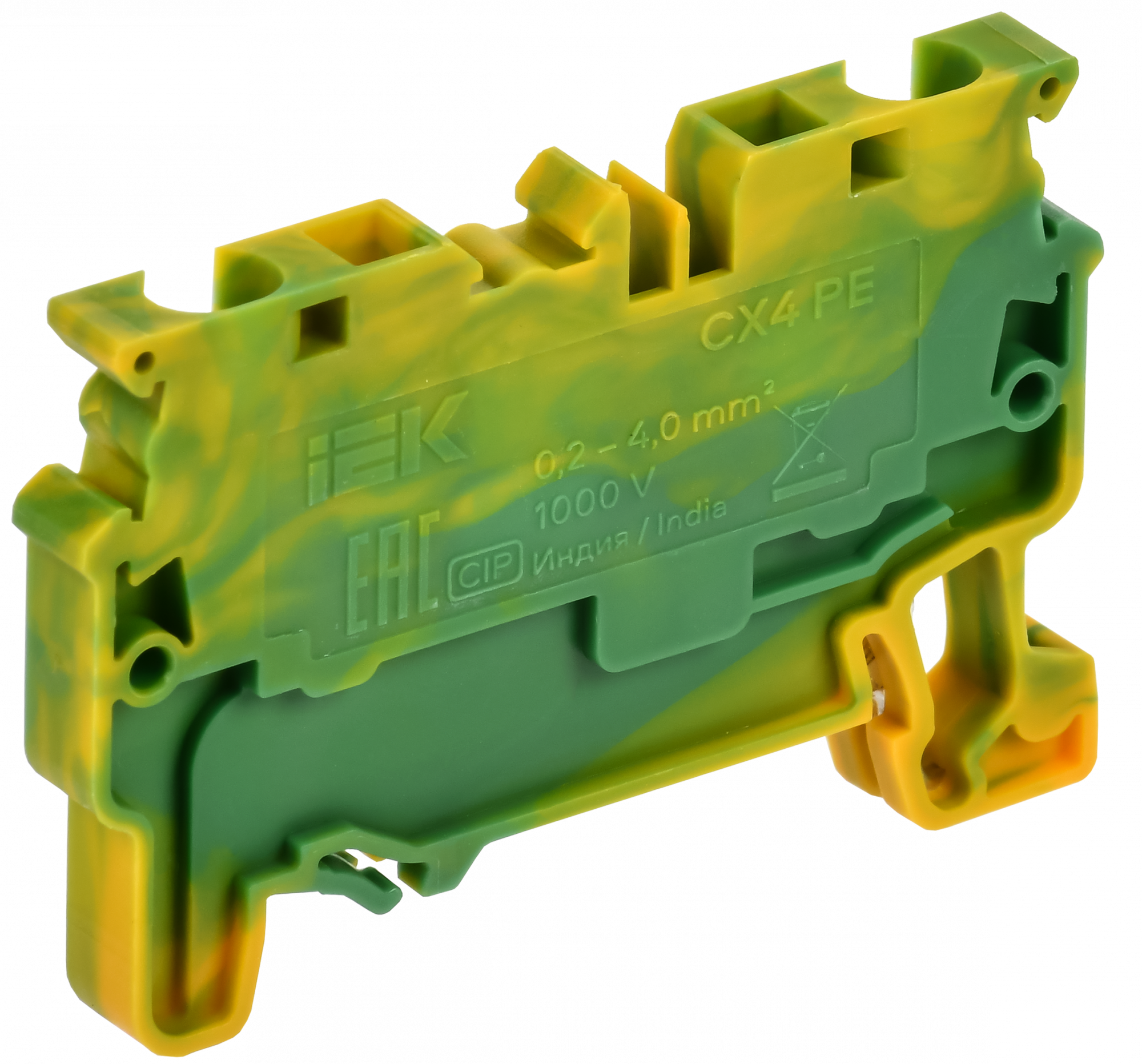 ARMAFIX Клемма пружинная CX6 PE 6мм2 проходная заземляющая IEK AF-CT41-00-K52-006